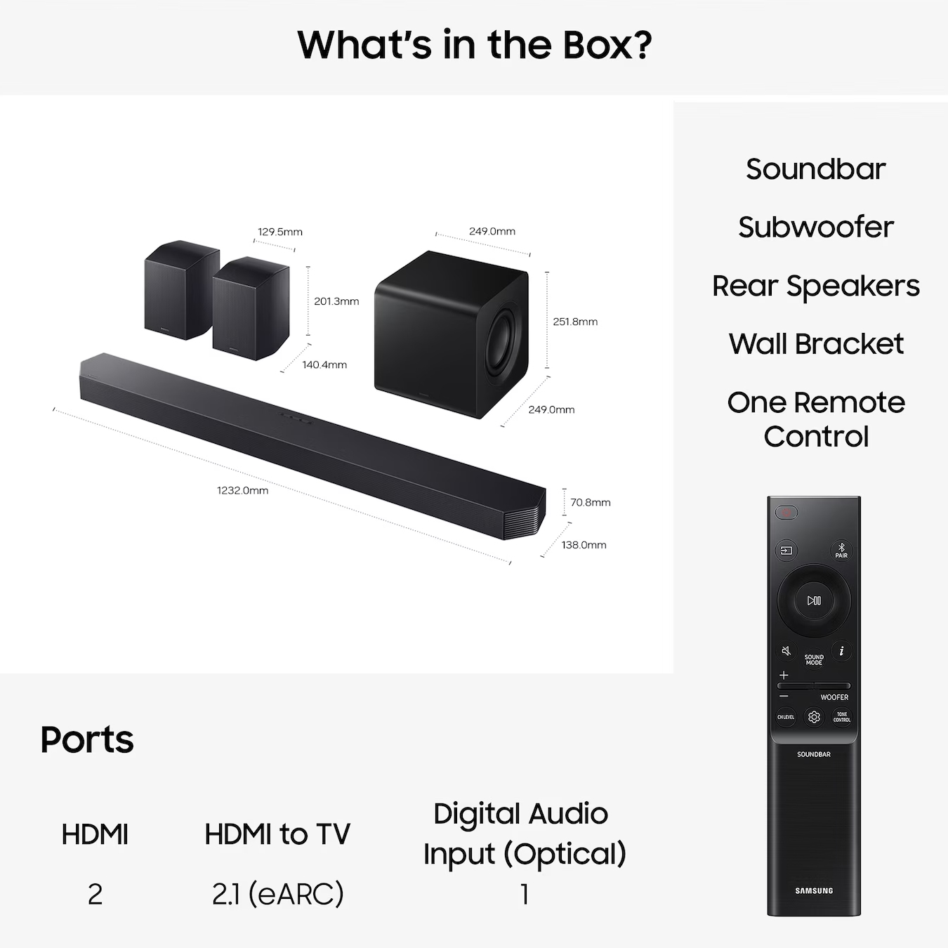 Samsung Q-Symphony 11.1.4ch Wi-Fi Soundbar HW-Q990H/XU - Black Samsung Q-Symphony 11.1.4ch Wi-Fi Soundbar HW-Q990H/XU - Black
