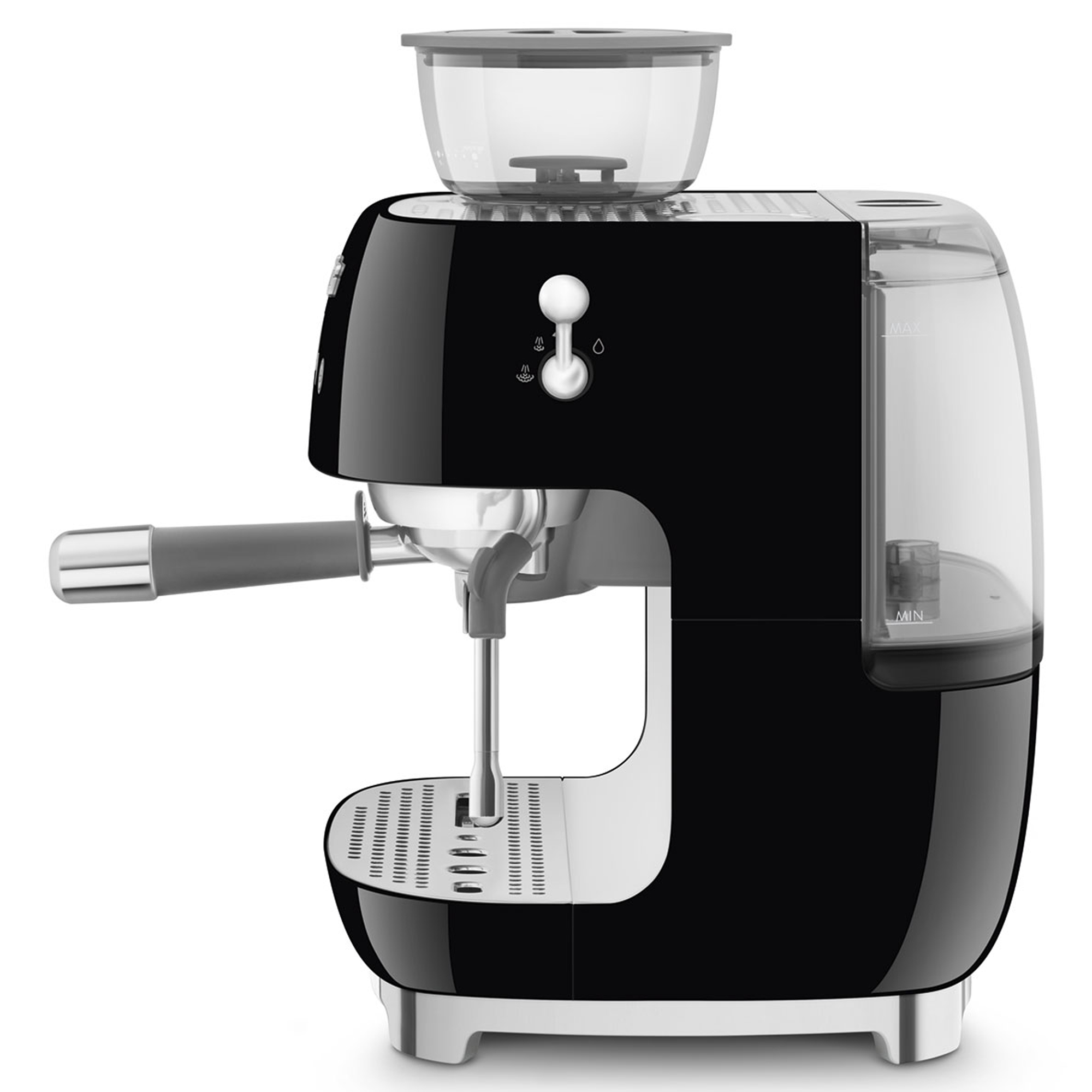 Smeg Freestanding Retro Espresso Coffee Machine With Grinder EGF03BLUK - Black Smeg Freestanding Retro Espresso Coffee Machine With Grinder EGF03BLUK - Black