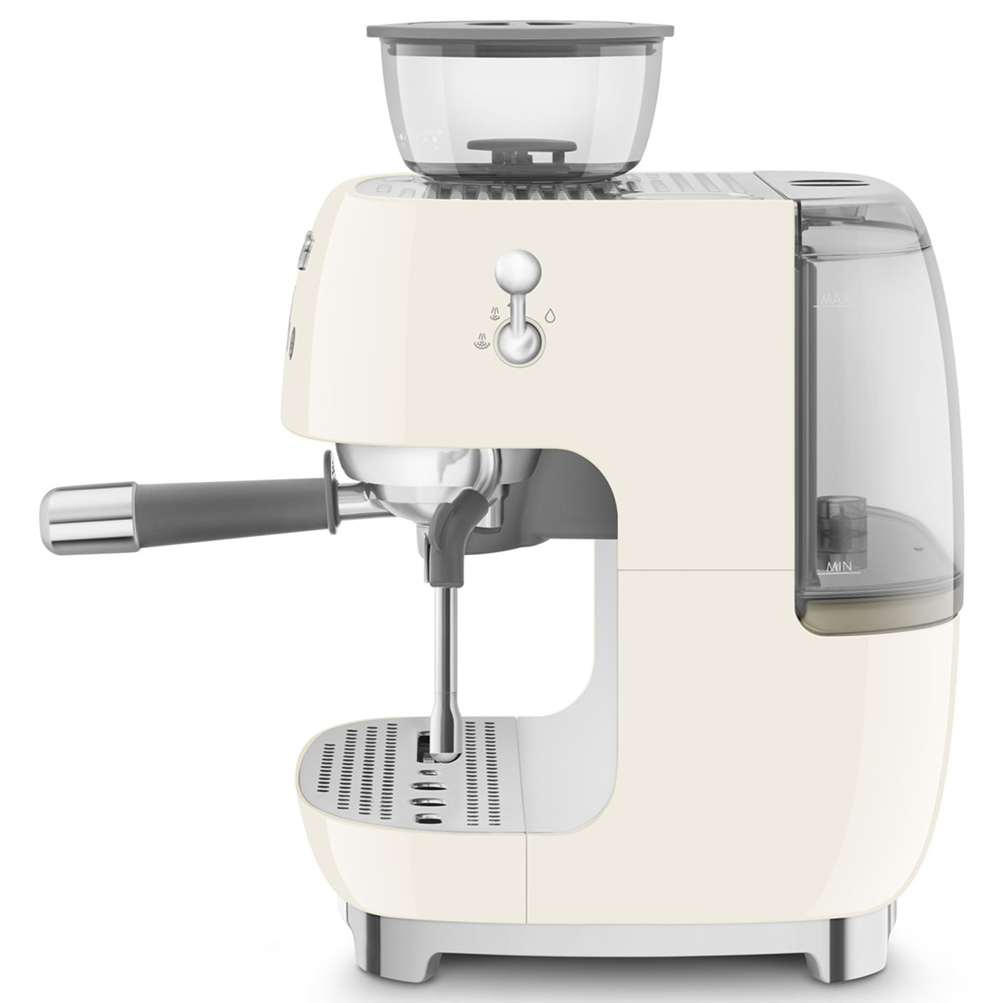 Smeg Freestanding Retro Espresso Coffee Machine With Grinder EGF03CRUK - Cream Smeg Freestanding Retro Espresso Coffee Machine With Grinder EGF03CRUK - Cream