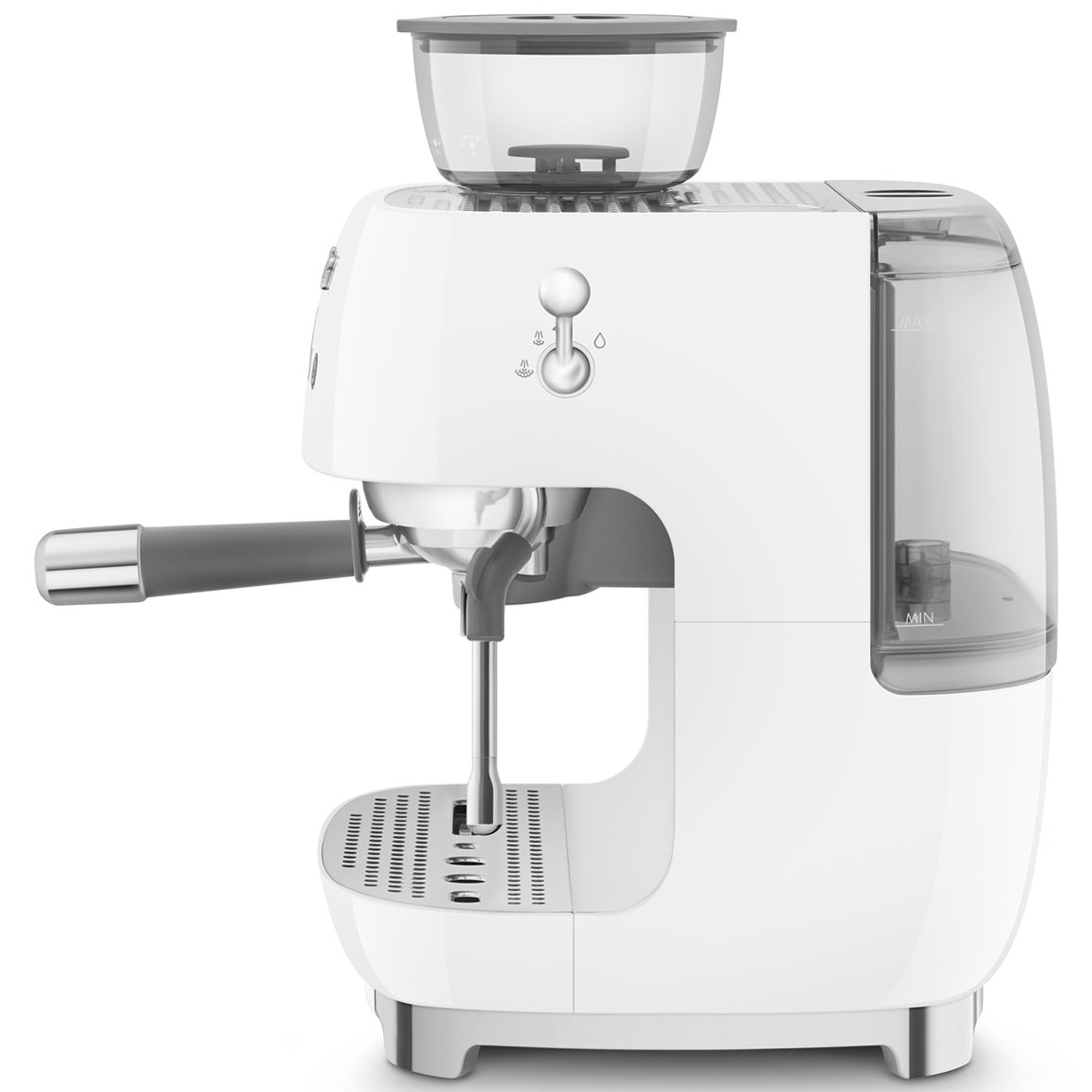 Smeg Freestanding Retro Espresso Coffee Machine With Grinder EGF03WHUK - White Smeg Freestanding Retro Espresso Coffee Machine With Grinder EGF03WHUK - White