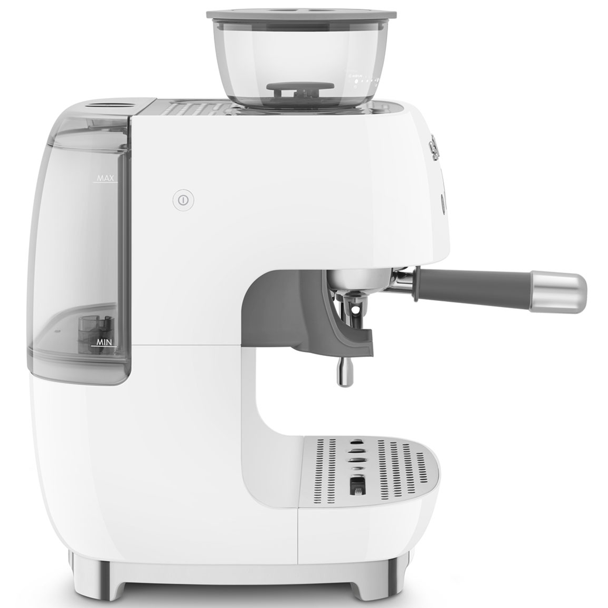 Smeg Freestanding Retro Espresso Coffee Machine With Grinder EGF03WHUK - White Smeg Freestanding Retro Espresso Coffee Machine With Grinder EGF03WHUK - White