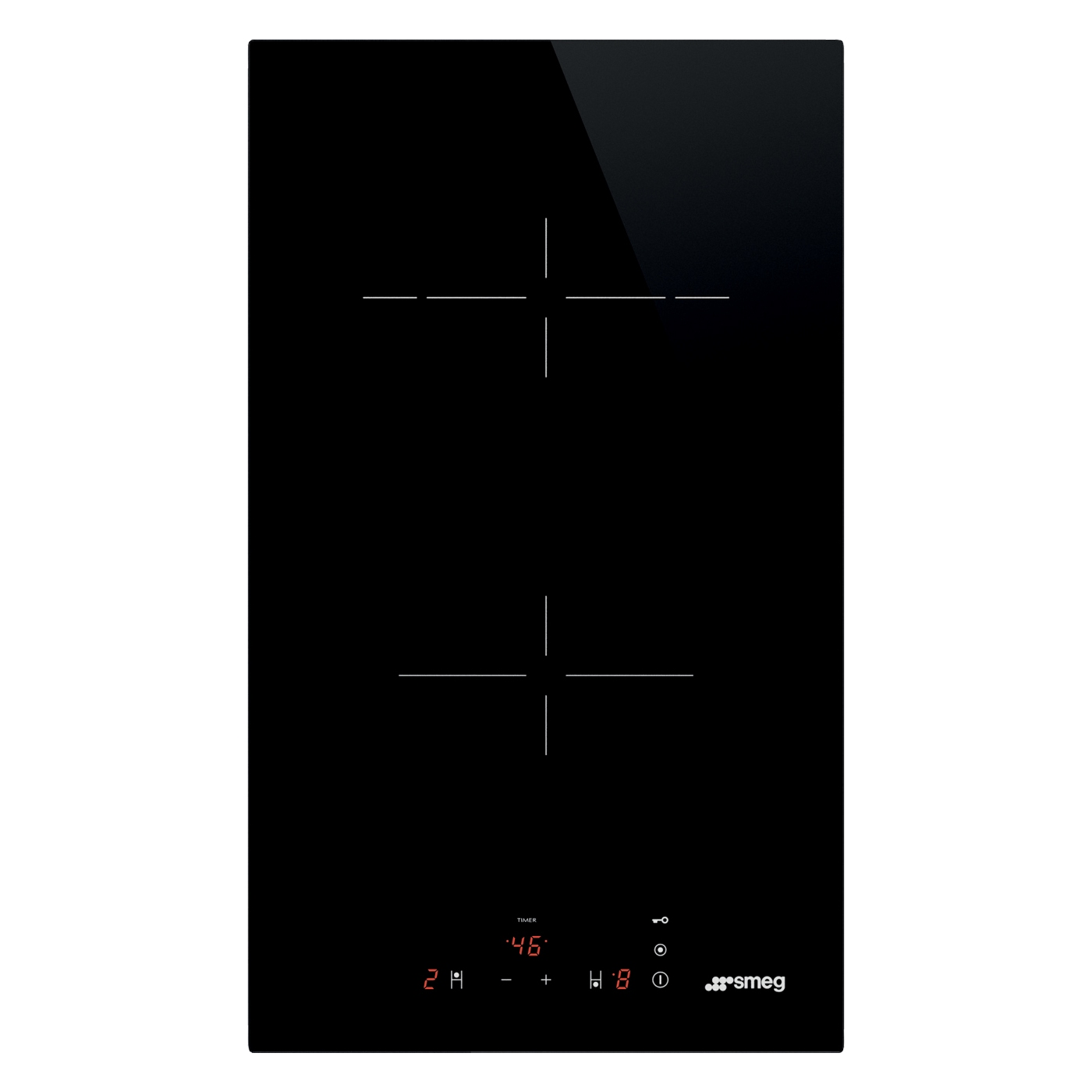 Smeg 30cm Domino Frameless Ceramic Hob SE232TD2 - Black