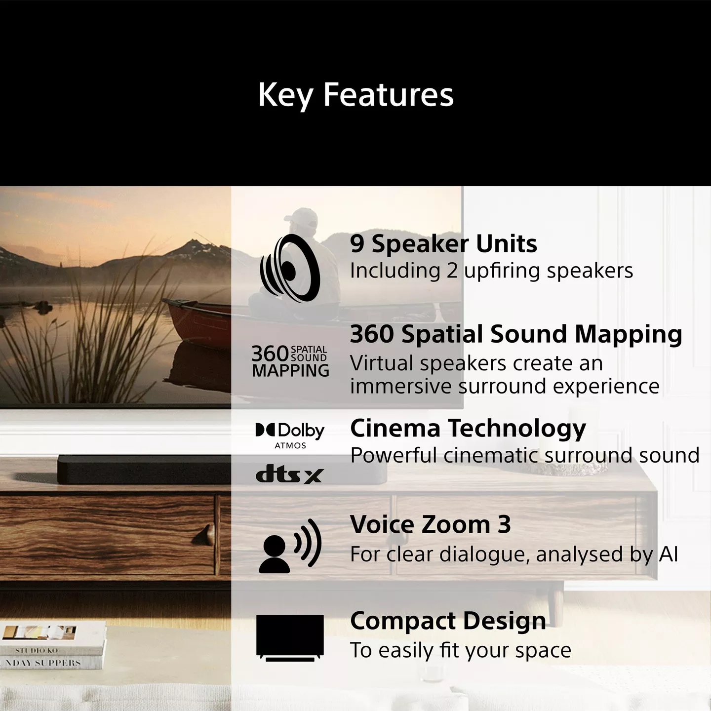 Sony BRAVIA Theatre Bar 7 Dolby Atmos Soundbar HTA7100.CEK - Black Sony BRAVIA Theatre Bar 7 Dolby Atmos Soundbar HTA7100.CEK - Black