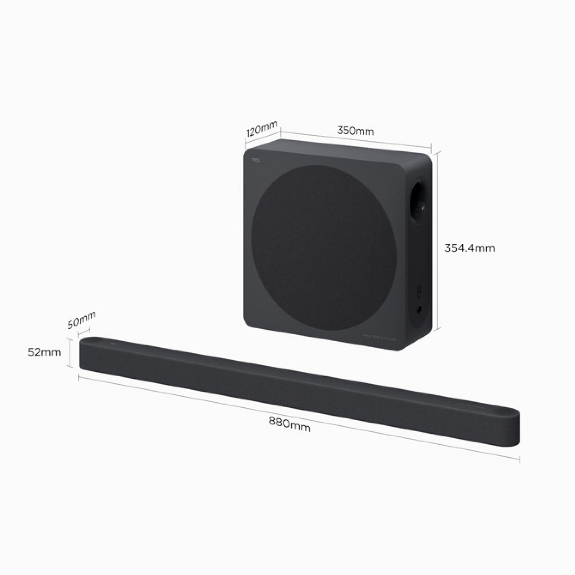 TCL 3.1.2ch Soundbar And Subwoofer A65K-UK - Black TCL 3.1.2ch Soundbar And Subwoofer A65K-UK - Black