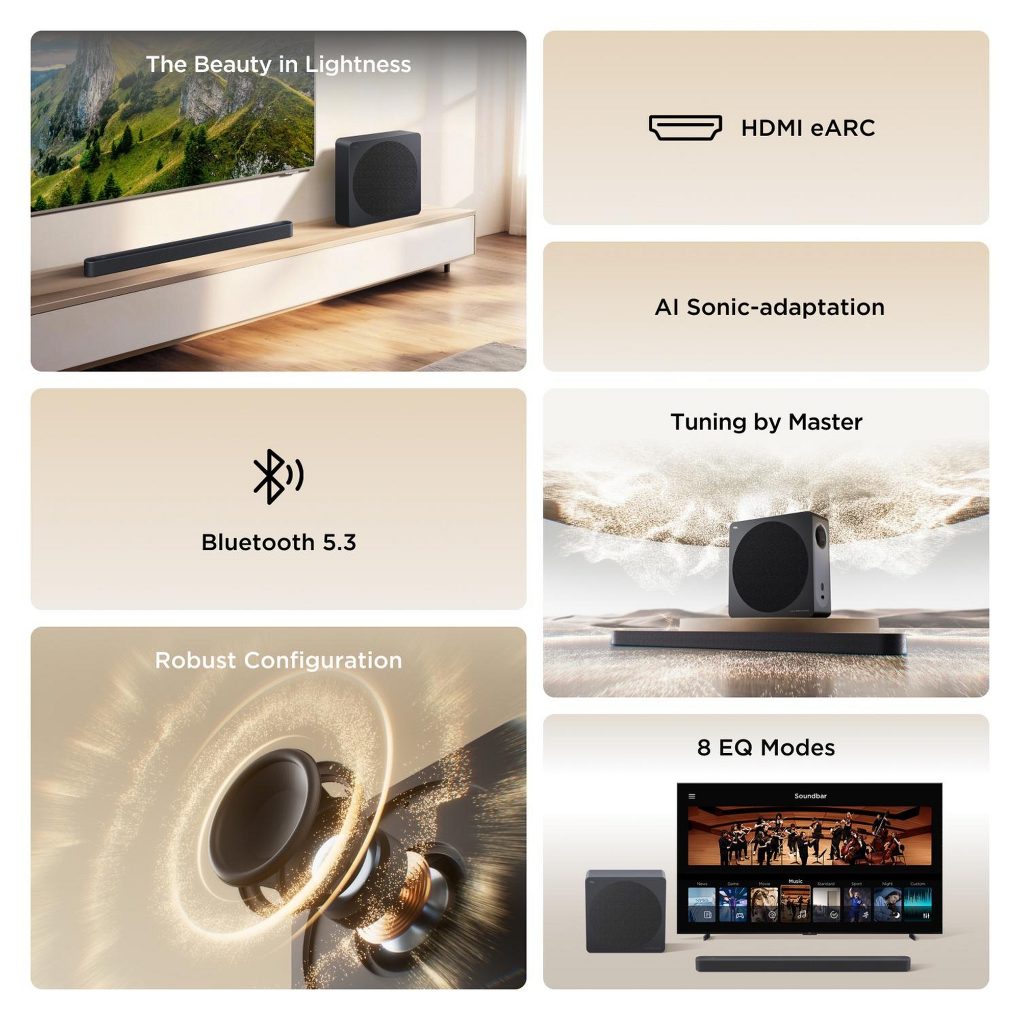 TCL 3.1.2ch Soundbar And Subwoofer A65K-UK - Black TCL 3.1.2ch Soundbar And Subwoofer A65K-UK - Black
