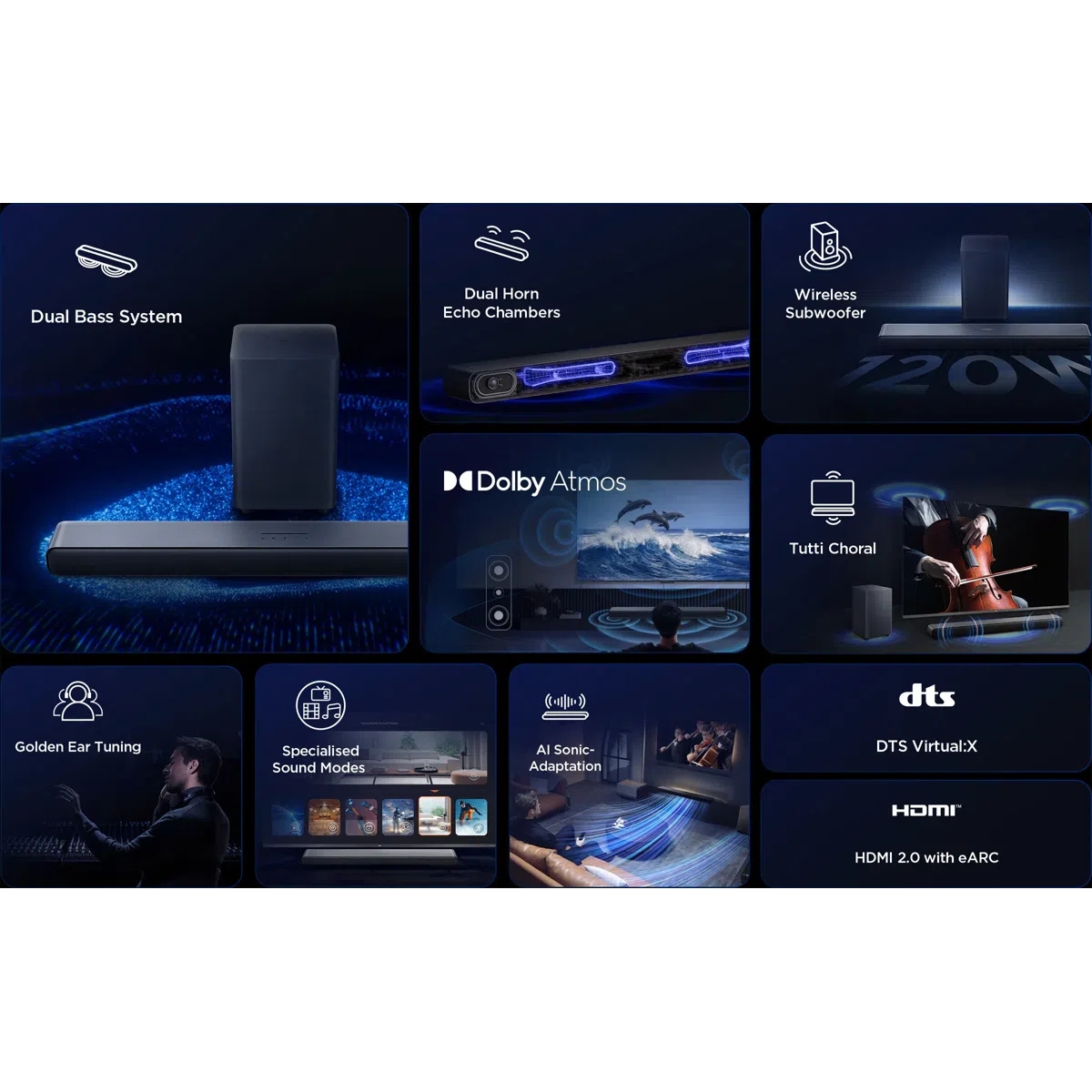 TCL 2.1ch Soundbar And Subwoofer S55H - Dark Titanium TCL 2.1ch Soundbar And Subwoofer S55H - Dark Titanium