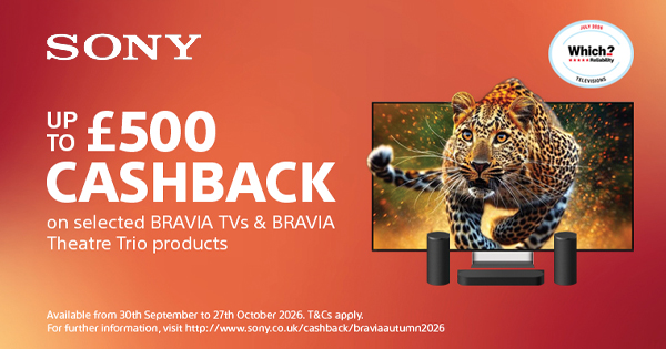 claim cashback on selected sony tvs