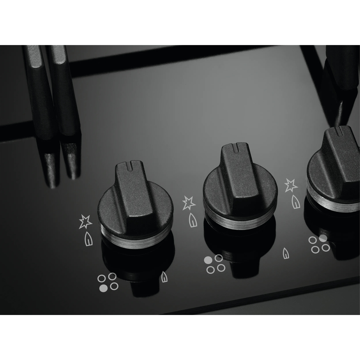 AEG 60cm Series 6000 4 Burner Gas On Glass Hob HKB64420NB - Black AEG 60cm Series 6000 4 Burner Gas On Glass Hob HKB64420NB - Black