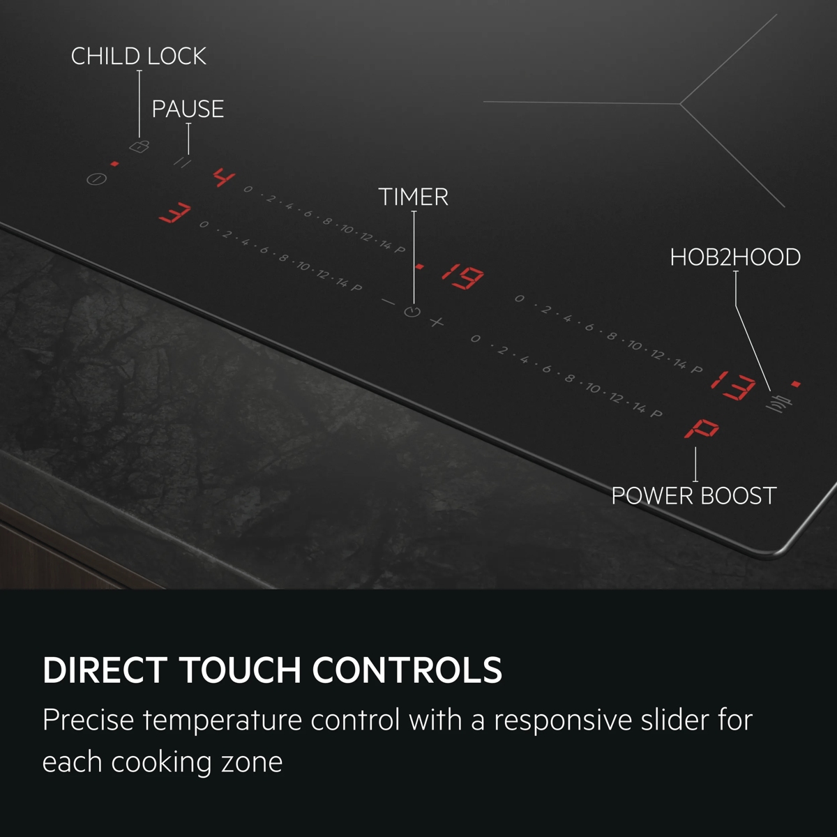 AEG 58cm Exclusiv Series 5000 Frameless 4 Zone Induction Hob SO64IA0BIT - Matte Black AEG 58cm Exclusiv Series 5000 Frameless 4 Zone Induction Hob SO64IA0BIT - Matte Black