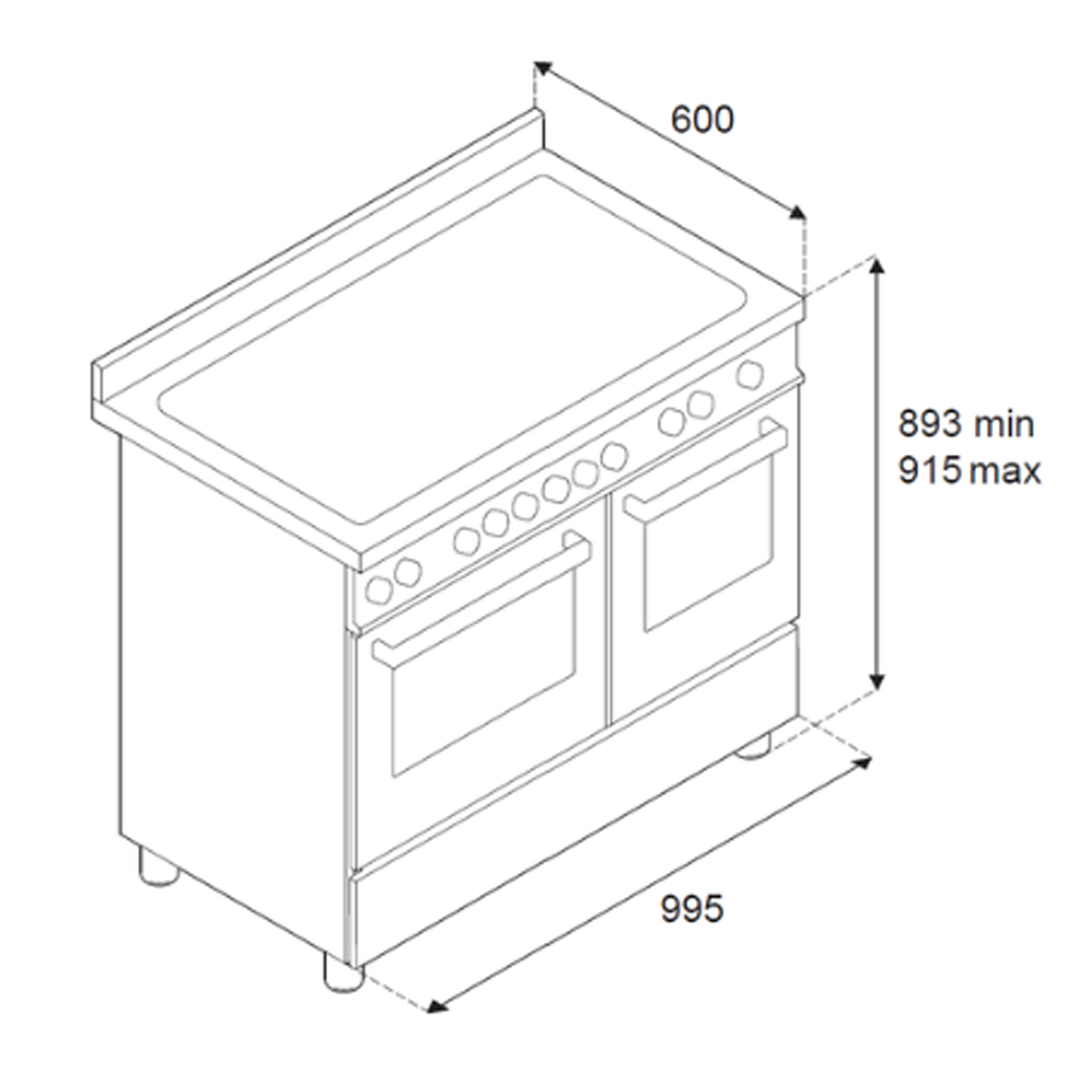 Bertazzoni 100cm Professional Series Dual Fuel Range Cooker PRO106L2ECAT2 - Carbonio Bertazzoni 100cm Professional Series Dual Fuel Range Cooker PRO106L2ECAT2 - Carbonio