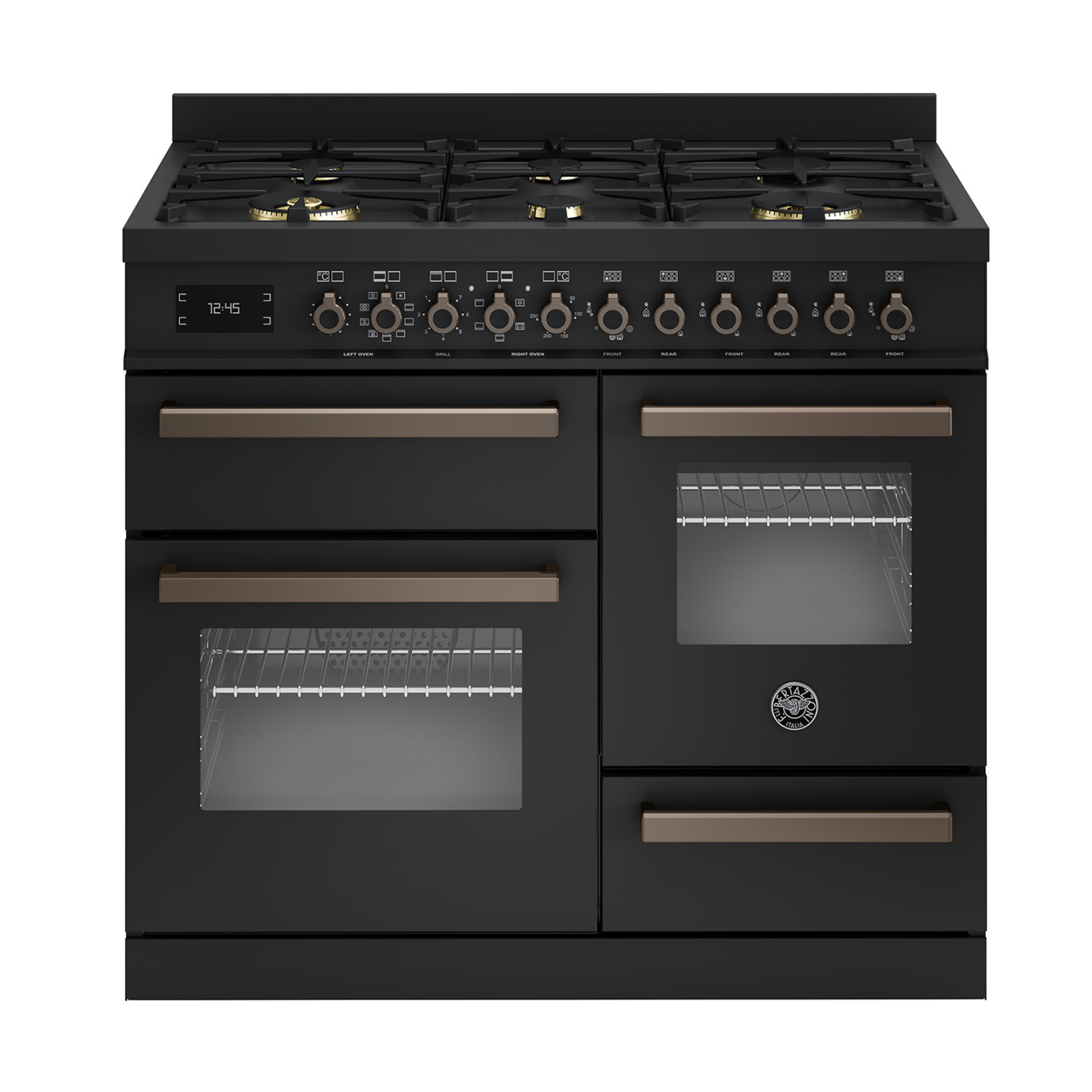 Bertazzoni 100cm Professional Series Dual Fuel Range Cooker PRO106L3ECAT2 - Carbonio