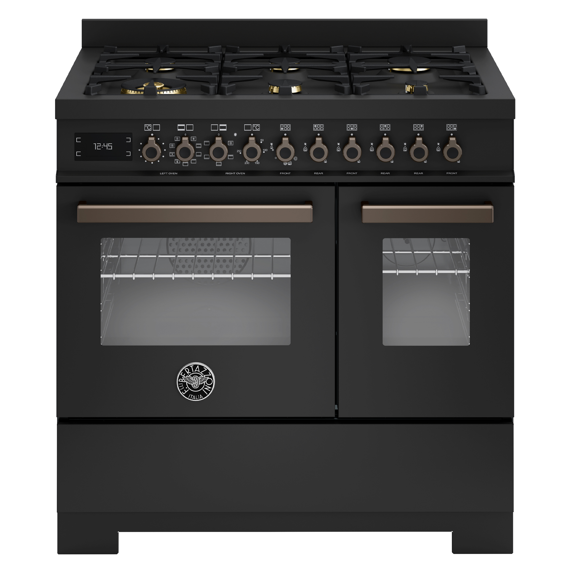 Bertazzoni 90cm Professional Dual Fuel Range Cooker PRO96L2ECAT2 - Carbonio