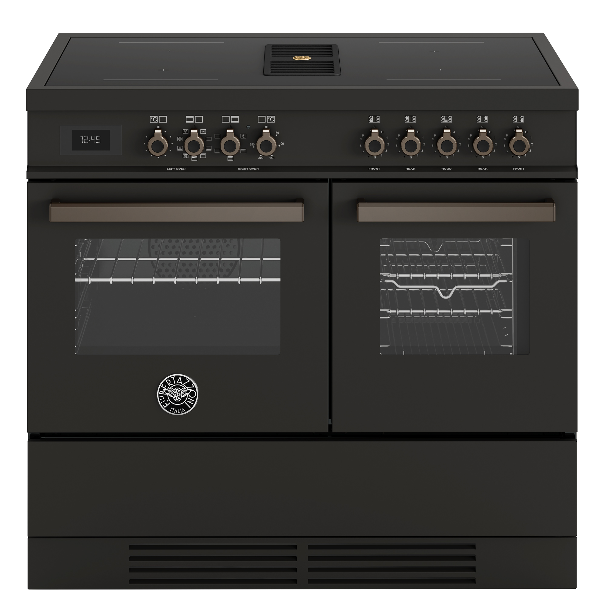 Bertazzoni 100cm Professional Air-Tec Induction Range Cooker With Integrated Extraction PROCH104I2ECAT - Carbonio