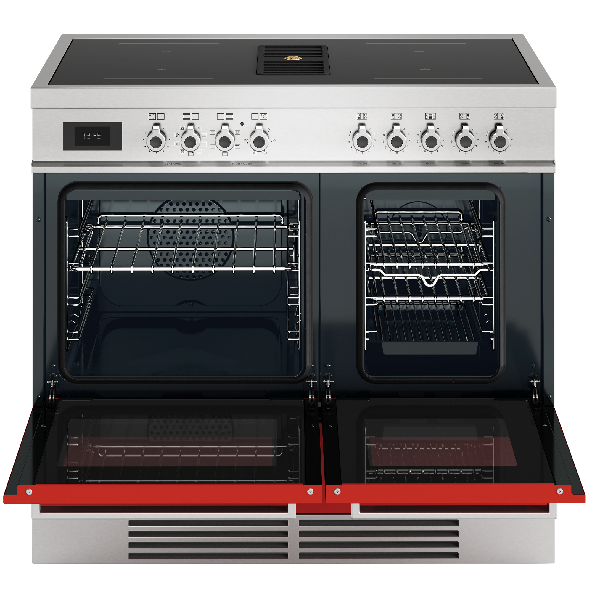 Bertazzoni 100cm Professional Air-Tec Induction Range Cooker With Integrated Extraction PROCH104I2EROT - Red Bertazzoni 100cm Professional Air-Tec Induction Range Cooker With Integrated Extraction PROCH104I2EROT - Red