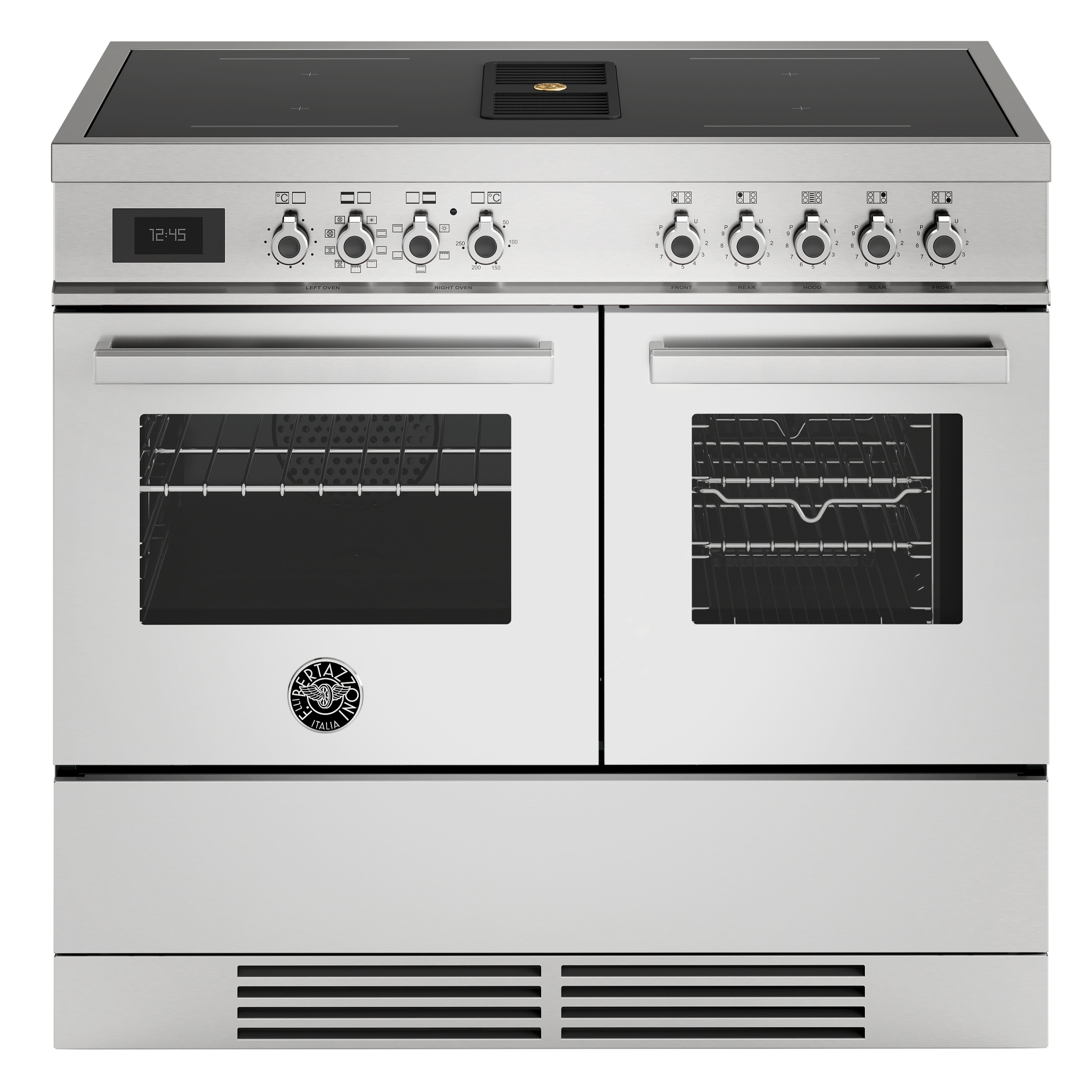 Bertazzoni 100cm Professional Air-Tec Induction Range Cooker With Integrated Extraction PROCH104I2EXT - Stainless Steel