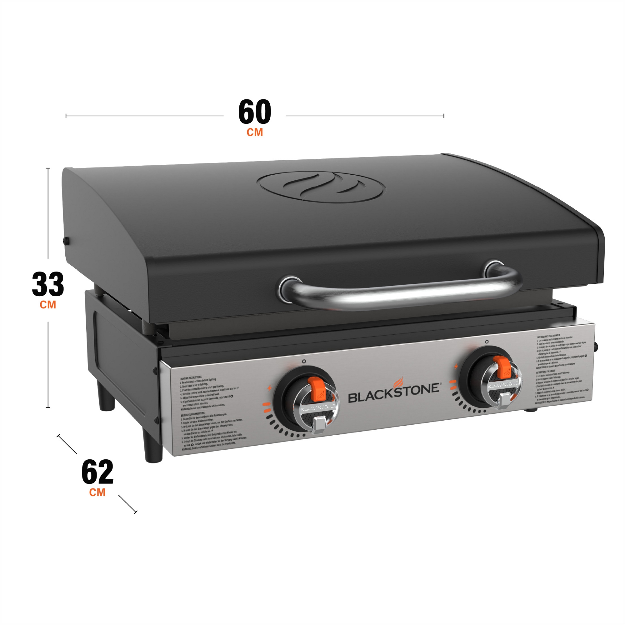 Blackstone 22" Tabletop Griddle with Hood 257-2144EU - Black Blackstone 22" Tabletop Griddle with Hood 257-2144EU - Black