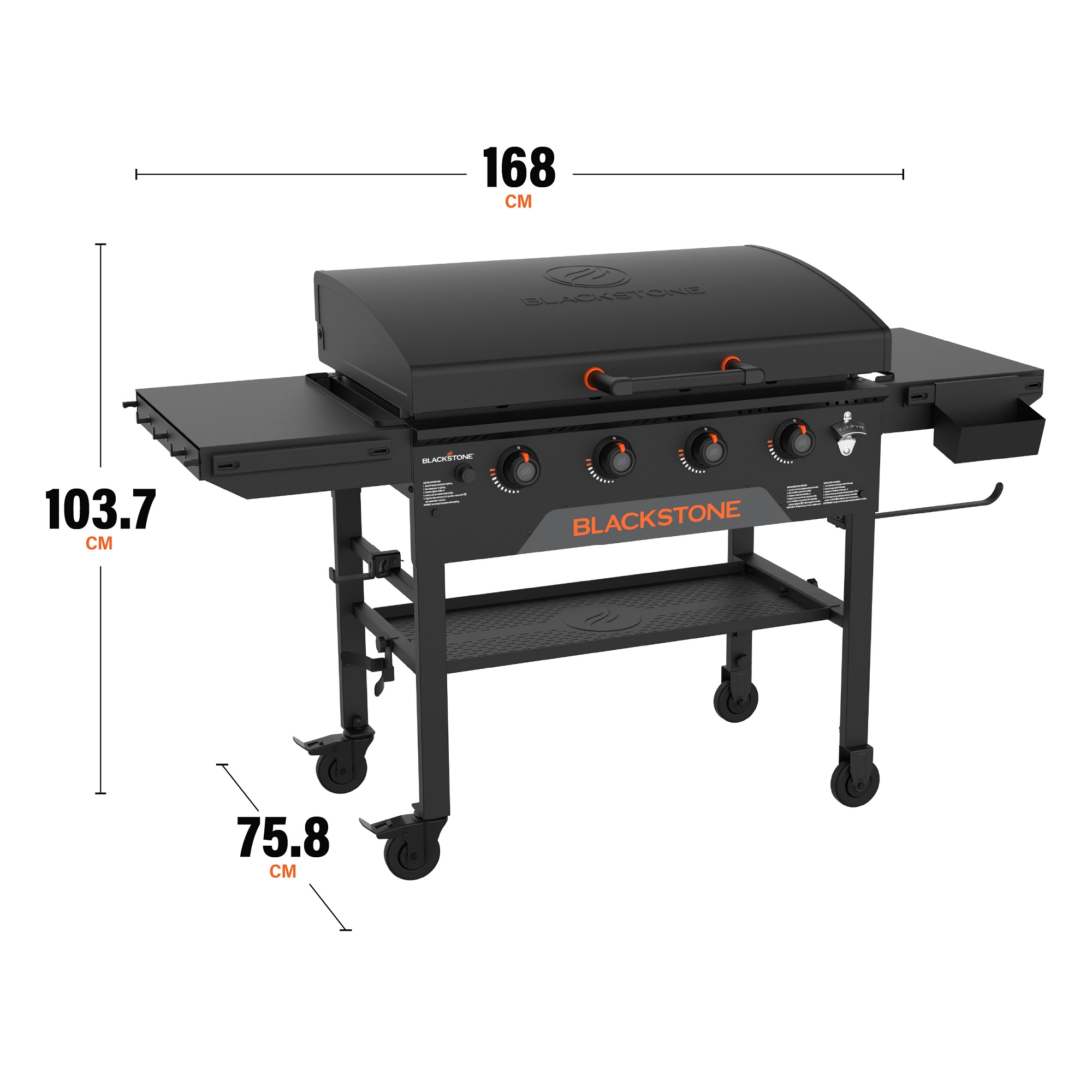 Blackstone 36" Original Omnivore Blackout Griddle with Hood 257-2322DK - Black Blackstone 36" Original Omnivore Blackout Griddle with Hood 257-2322DK - Black