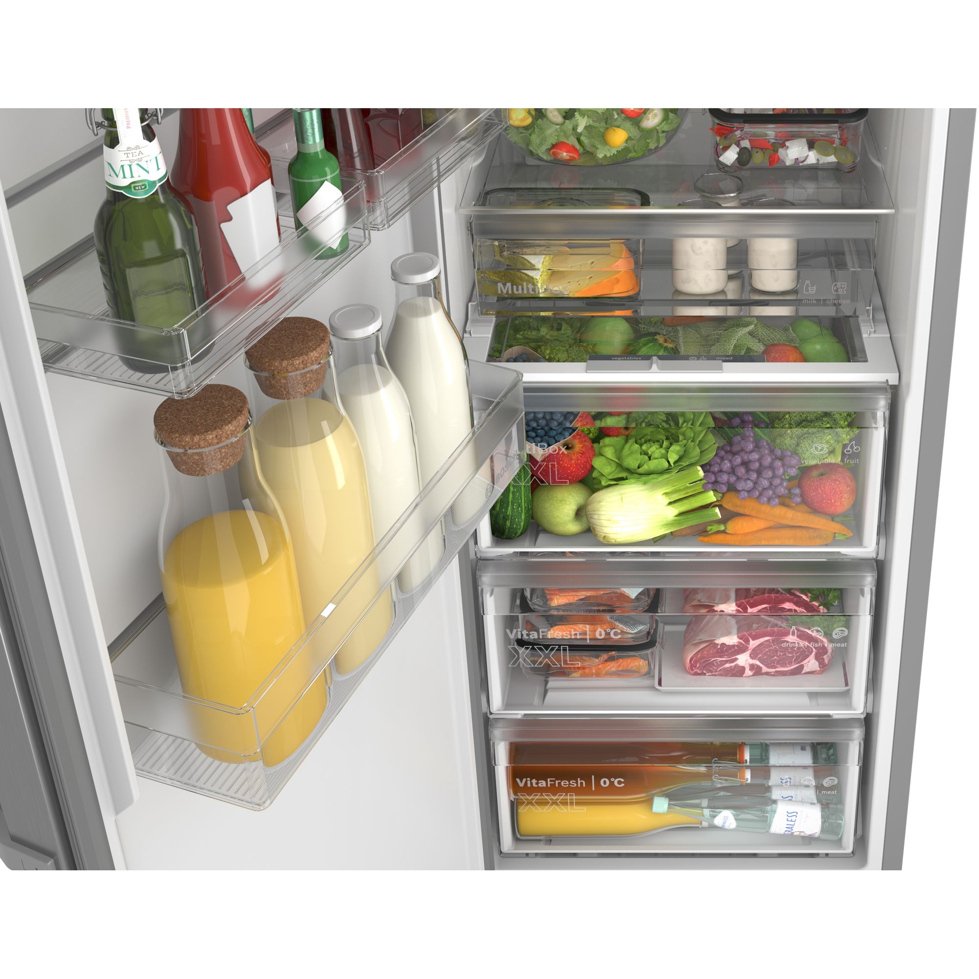 Bosch 60cm Series 4 Freestanding Larder Fridge KSN36VLDGG - Silver Bosch 60cm Series 4 Freestanding Larder Fridge KSN36VLDGG - Silver
