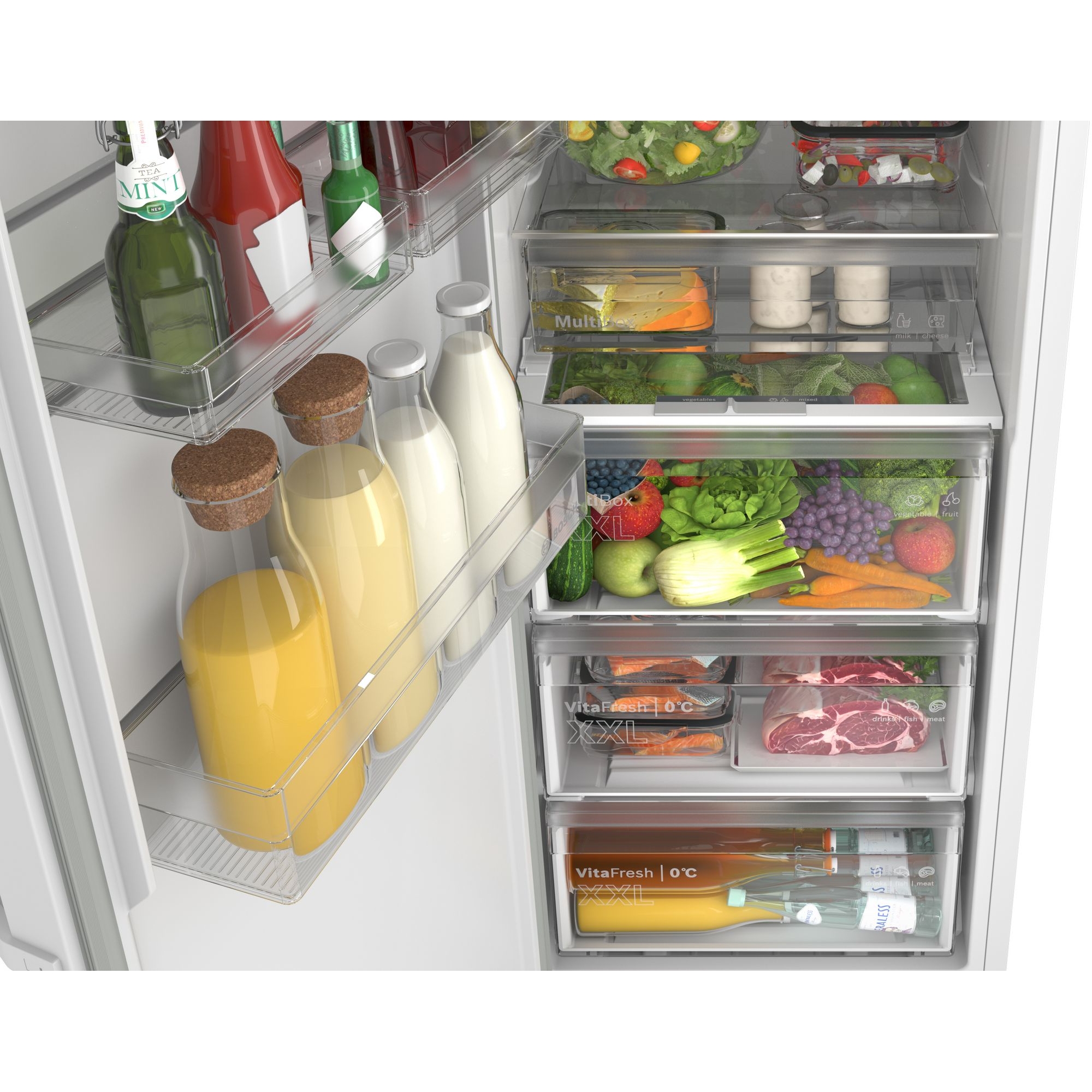 Bosch 60cm Series 4 Freestanding Larder Fridge KSN36VWDGG - White Bosch 60cm Series 4 Freestanding Larder Fridge KSN36VWDGG - White