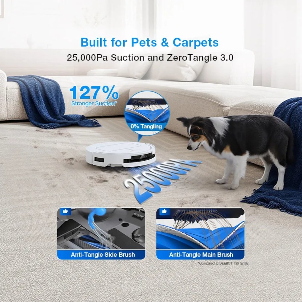 Ecovacs DEEBOT T50 PRO OMNI GEN 3 UK Robot Vacuum Cleaner 270-DEX69 - White Ecovacs DEEBOT T50 PRO OMNI GEN 3 UK Robot Vacuum Cleaner 270-DEX69 - White
