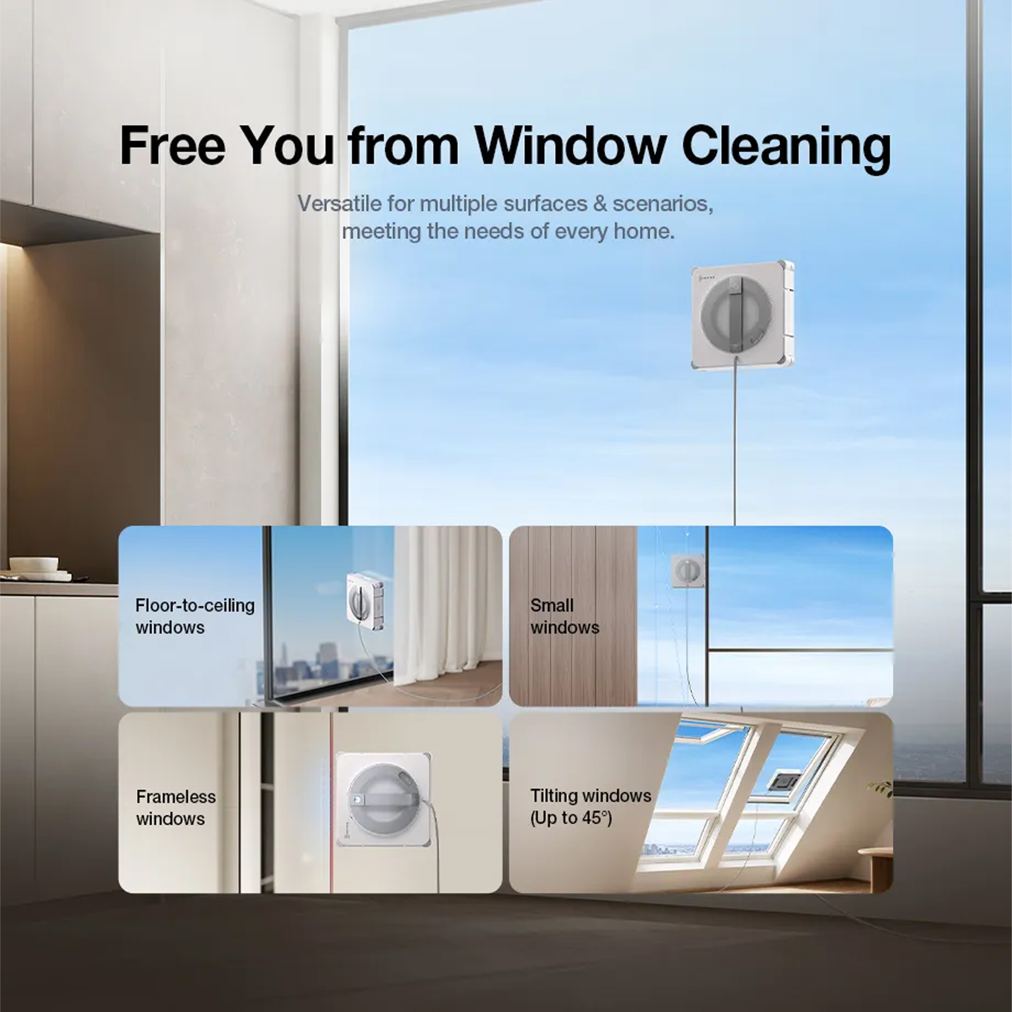 Ecovacs WINBOT W2S PRO UK Robot Window Cleaner 270-WD008V02 - White Ecovacs WINBOT W2S PRO UK Robot Window Cleaner 270-WD008V02 - White