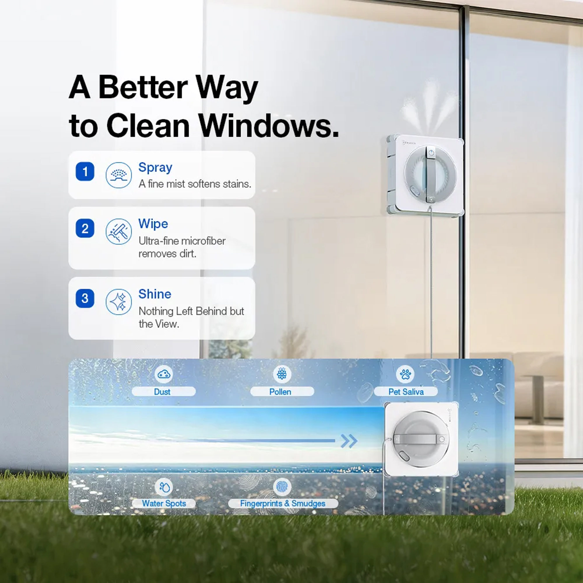 Ecovacs WINBOT W2S PRO UK Robot Window Cleaner 270-WD008V02 - White Ecovacs WINBOT W2S PRO UK Robot Window Cleaner 270-WD008V02 - White