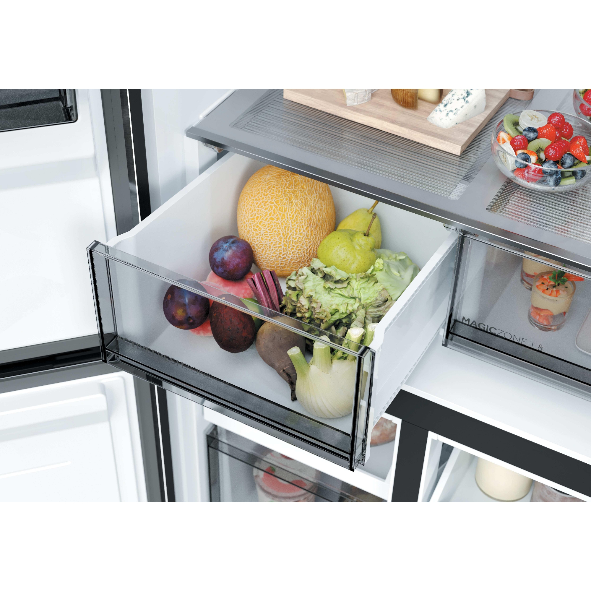 Haier 83cm Rise Cube Series Four Door Fridge Freezer With Water Dispenser Non Plumbed HCR58S18CWMM - Stainless Steel Haier 83cm Rise Cube Series Four Door Fridge Freezer With Water Dispenser Non Plumbed HCR58S18CWMM - Stainless Steel