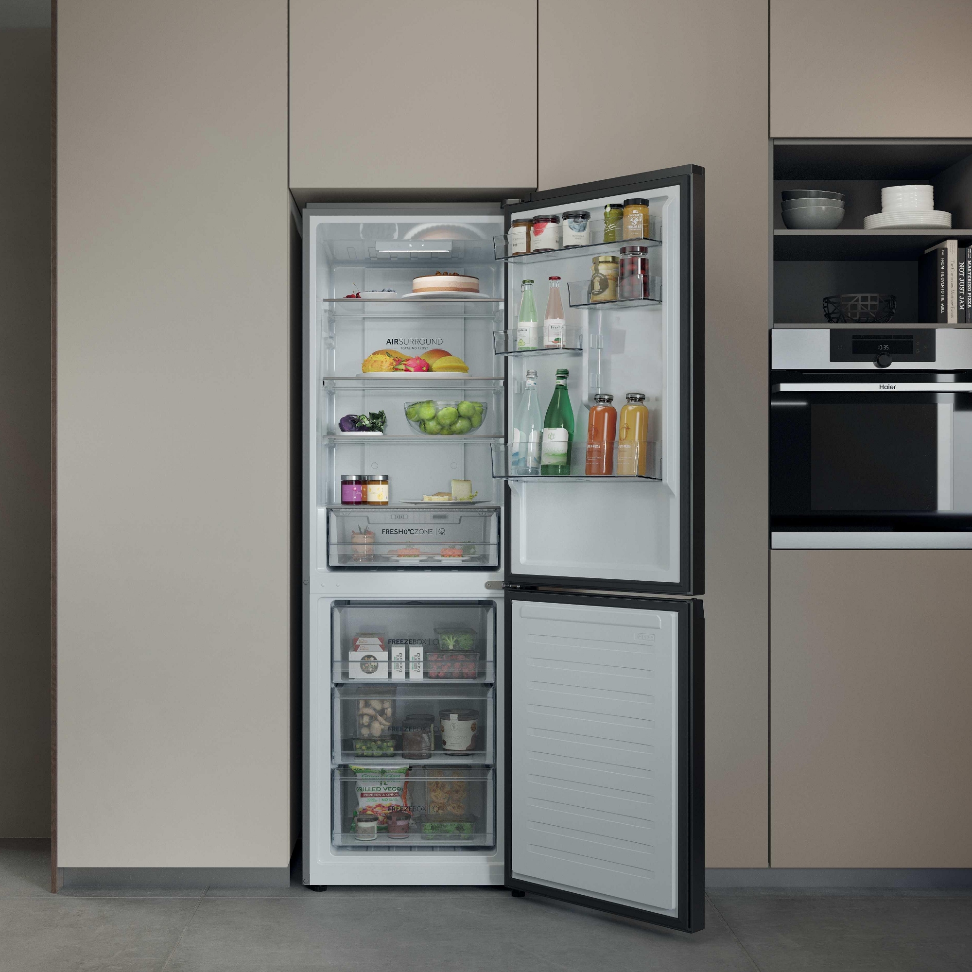 Haier 2D 60 Series 3 60cm Free Fridge Freezer HDPR3618DNPK - Stainless Steel Haier 2D 60 Series 3 60cm Free Fridge Freezer HDPR3618DNPK - Stainless Steel