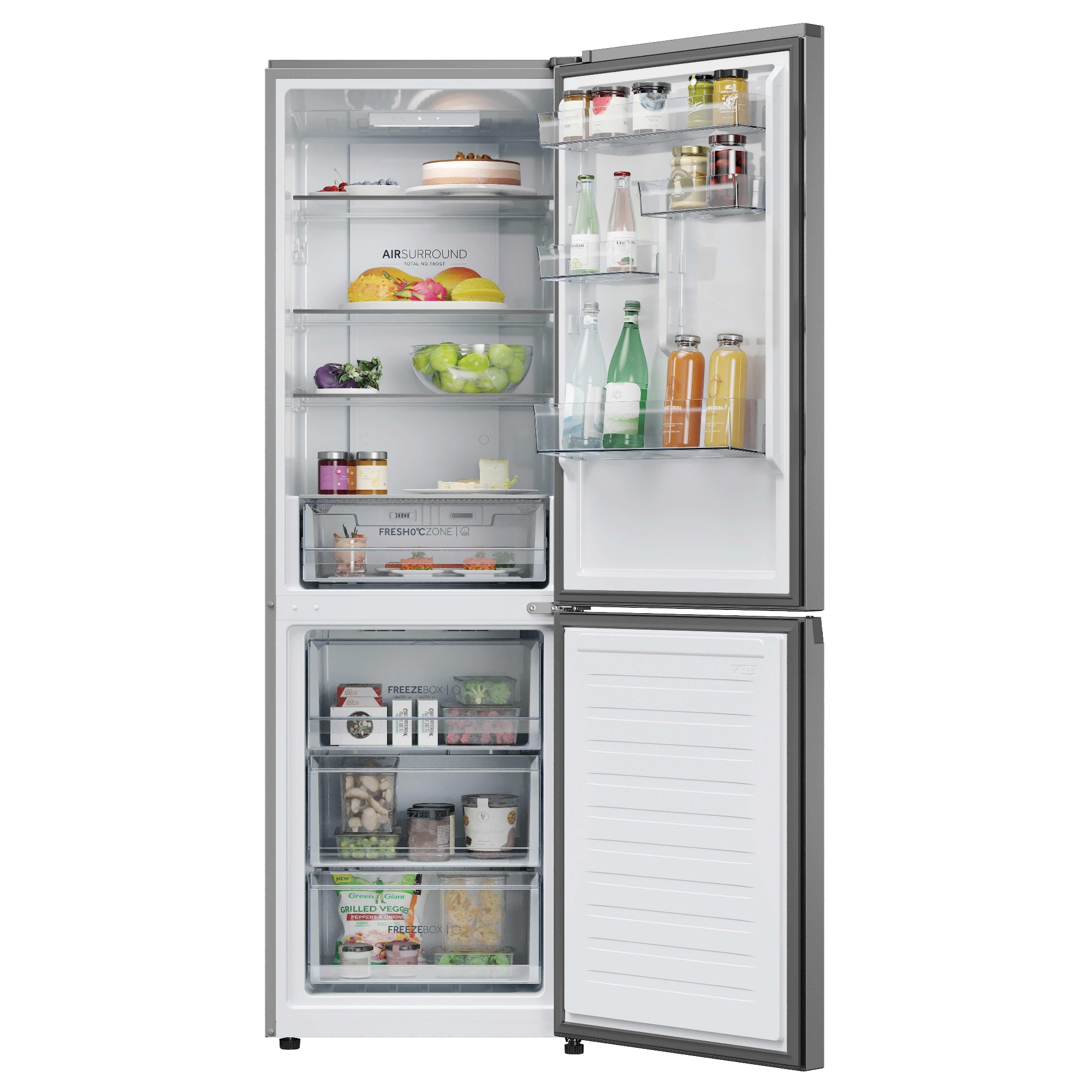 Haier 2D 60 Series 3 60cm Free Fridge Freezer HDPR3618DNPK - Stainless Steel Haier 2D 60 Series 3 60cm Free Fridge Freezer HDPR3618DNPK - Stainless Steel