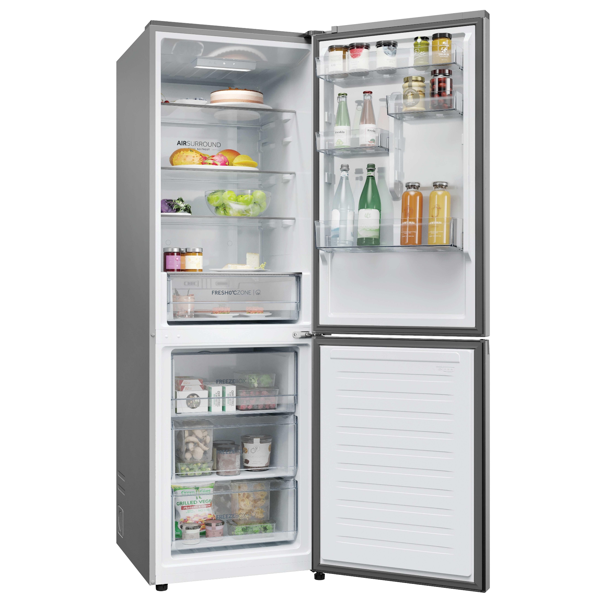 Haier 2D 60 Series 3 60cm Free Fridge Freezer HDPR3618DNPK - Stainless Steel Haier 2D 60 Series 3 60cm Free Fridge Freezer HDPR3618DNPK - Stainless Steel