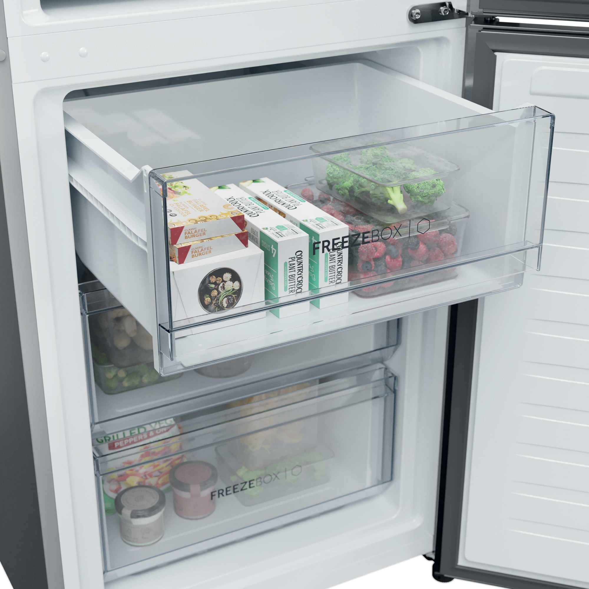 Haier 2D 60 Series 3 60cm Free Fridge Freezer HDPR3618DNPK - Stainless Steel Haier 2D 60 Series 3 60cm Free Fridge Freezer HDPR3618DNPK - Stainless Steel