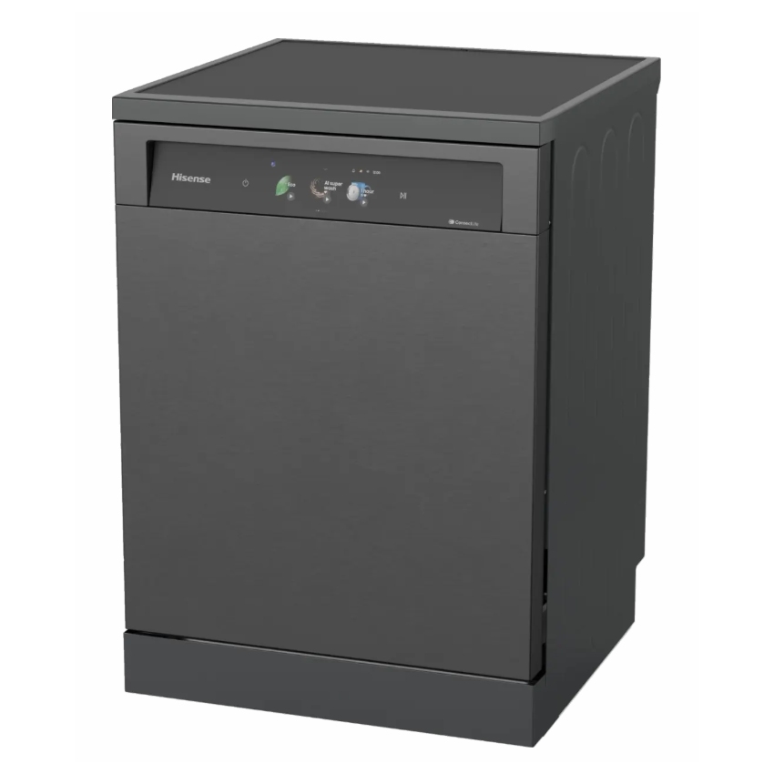 Hisense 60cm Freestanding AutoDose Dishwasher HS693A90ADBX - Black Steel Hisense 60cm Freestanding AutoDose Dishwasher HS693A90ADBX - Black Steel