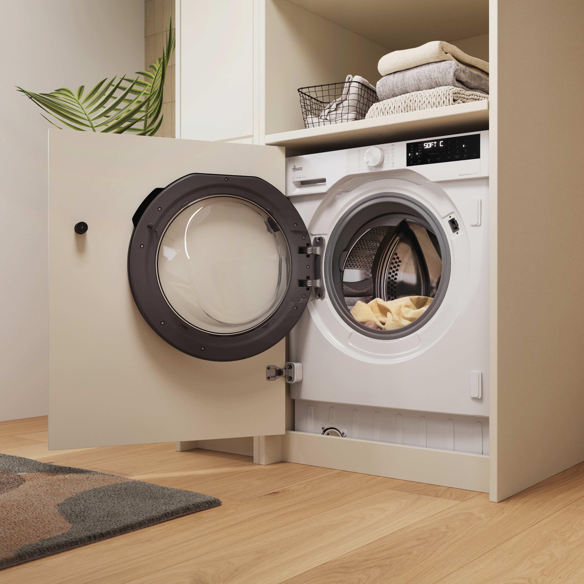 Hoover 9kg/6kg Integrated Washer Dryer BH4S496M6D9-80 Hoover 9kg/6kg Integrated Washer Dryer BH4S496M6D9-80