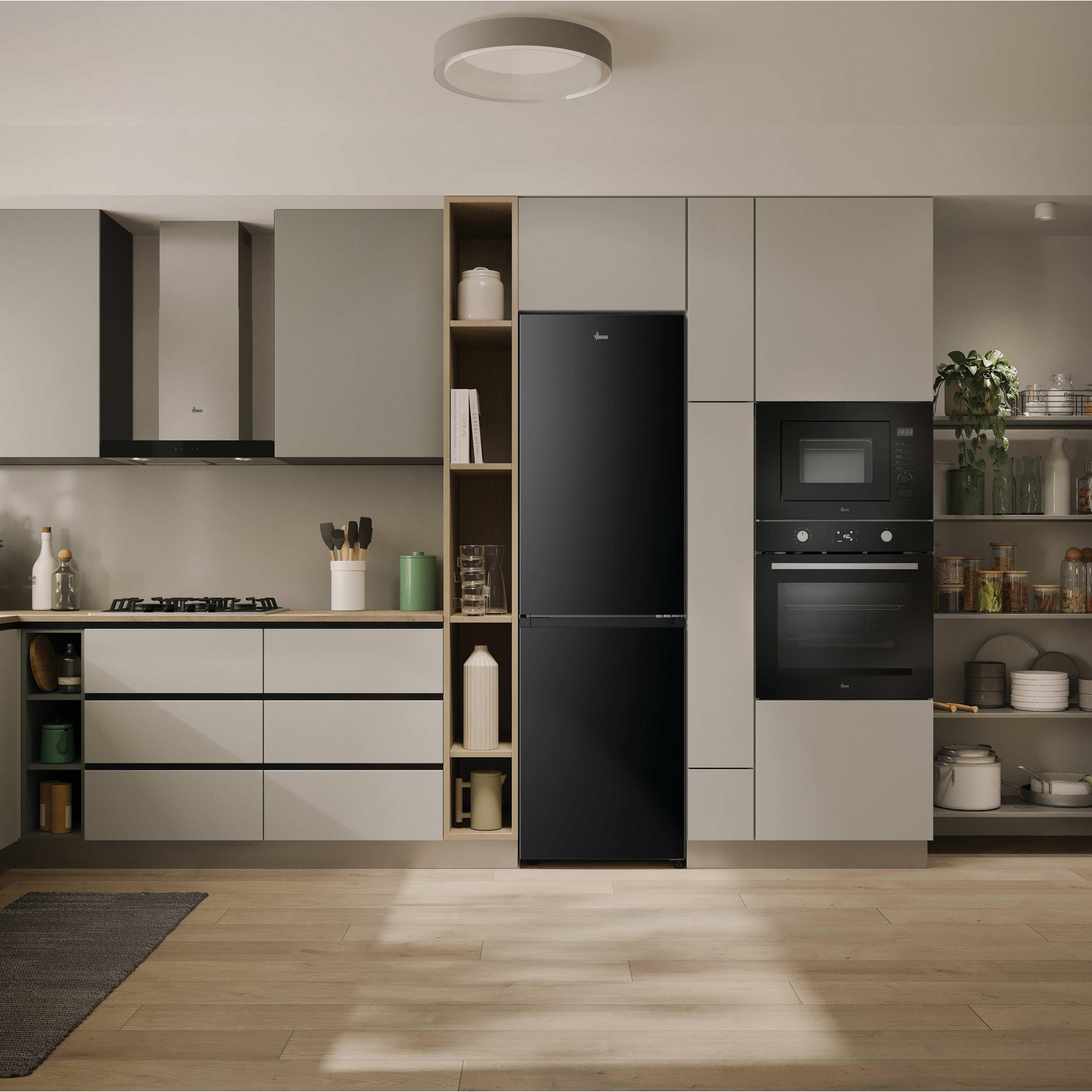 Hoover 55cm Frost Free Fridge Freezer HONCQ3T518ENTK - Black Hoover 55cm Frost Free Fridge Freezer HONCQ3T518ENTK - Black