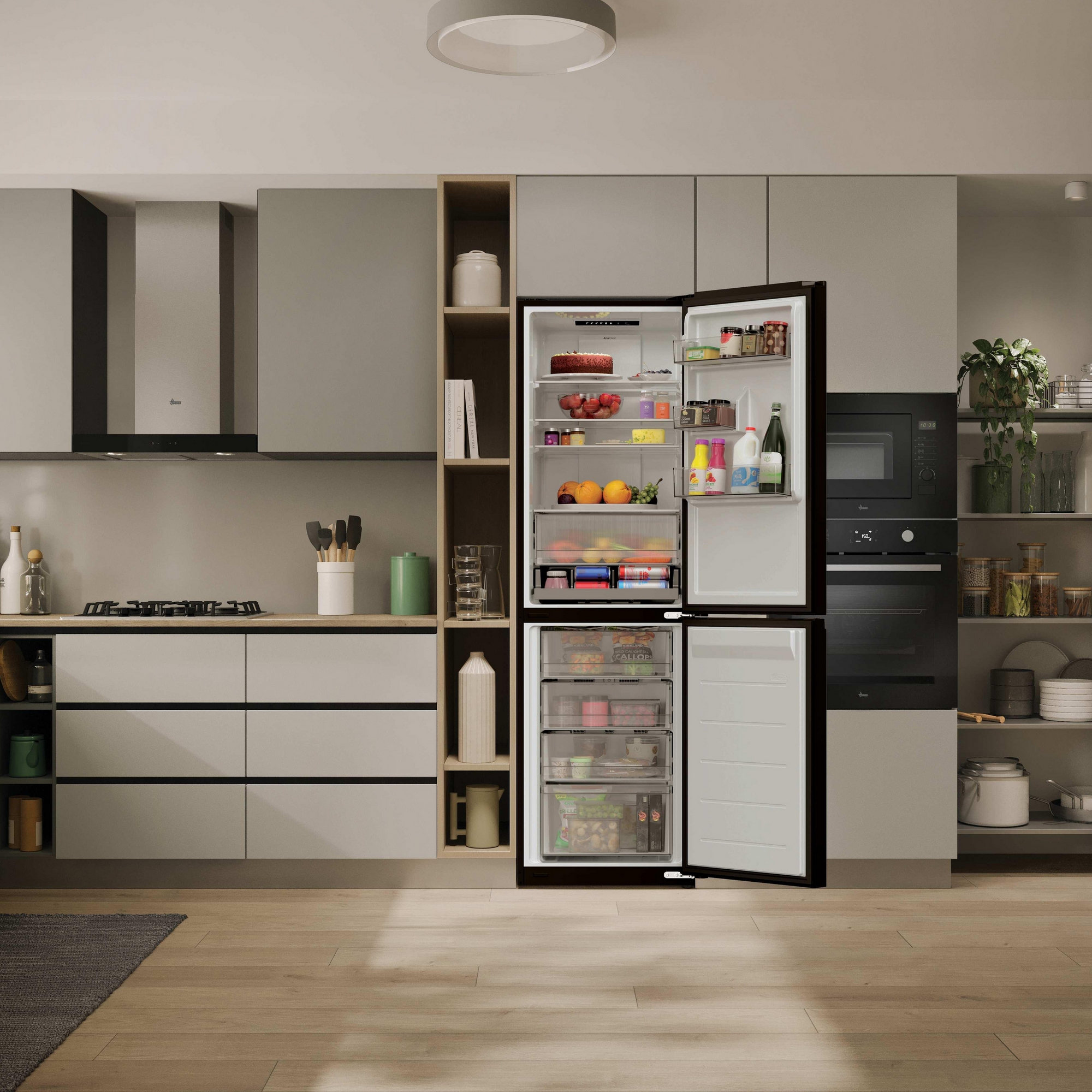 Hoover 55cm Frost Free Fridge Freezer HONCQ3T518ENTK - Black Hoover 55cm Frost Free Fridge Freezer HONCQ3T518ENTK - Black