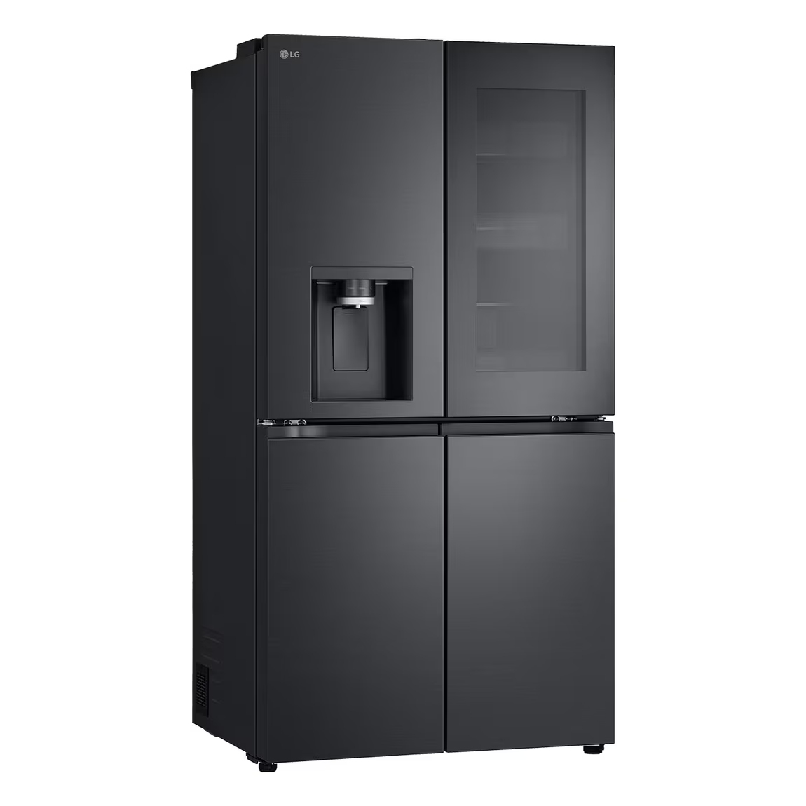 LG Four Door InstaView Fridge Freezer With Water Dispenser & Ice Maker GMK960EV2E - Black Steel LG Four Door InstaView Fridge Freezer With Water Dispenser & Ice Maker GMK960EV2E - Black Steel