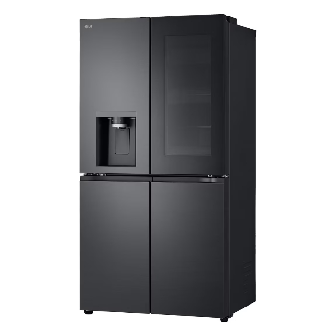 LG Four Door InstaView Fridge Freezer With Water Dispenser & Ice Maker GMK960EV2E - Black Steel LG Four Door InstaView Fridge Freezer With Water Dispenser & Ice Maker GMK960EV2E - Black Steel