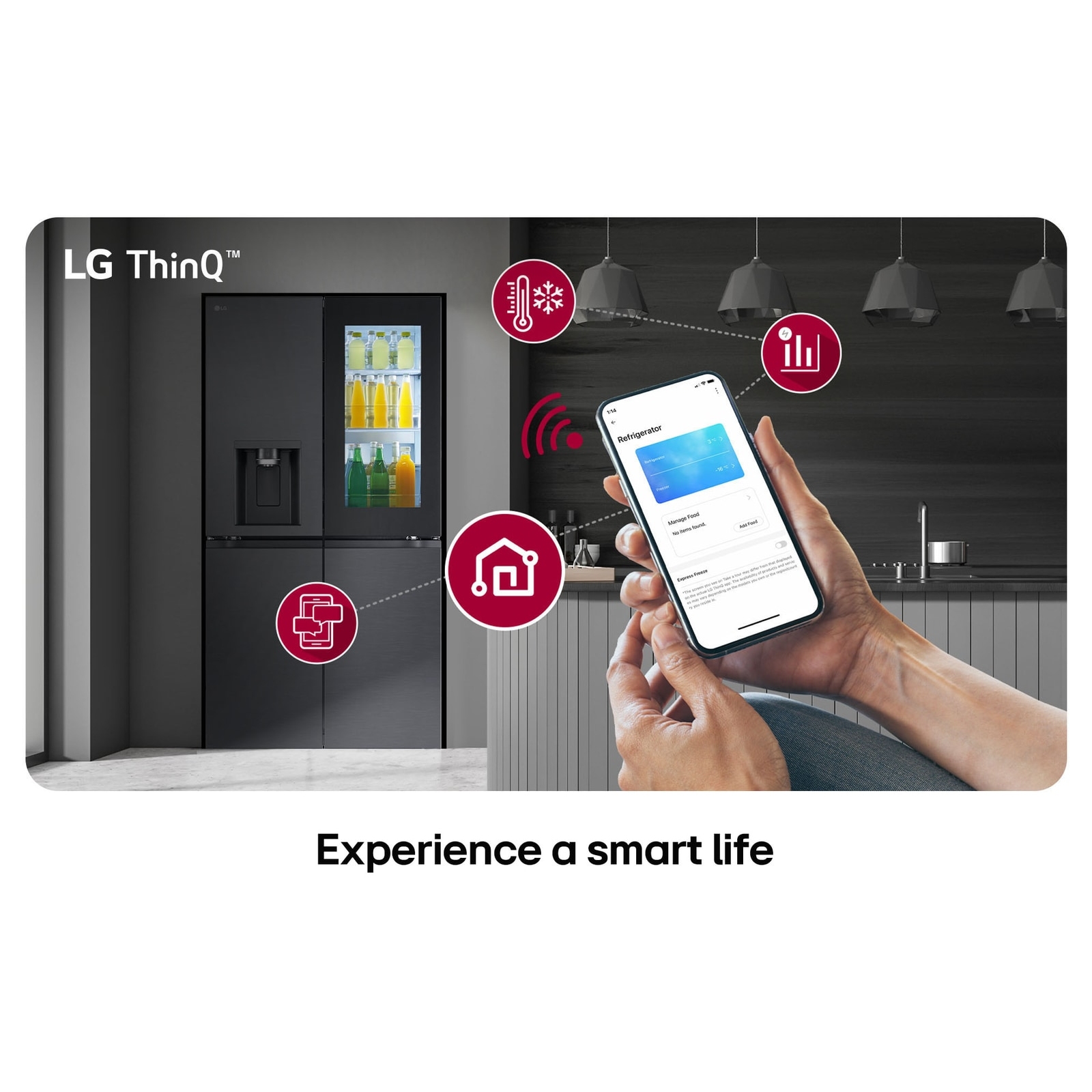 LG Four Door InstaView Fridge Freezer With Water Dispenser & Ice Maker GMK960EV2E - Black Steel LG Four Door InstaView Fridge Freezer With Water Dispenser & Ice Maker GMK960EV2E - Black Steel