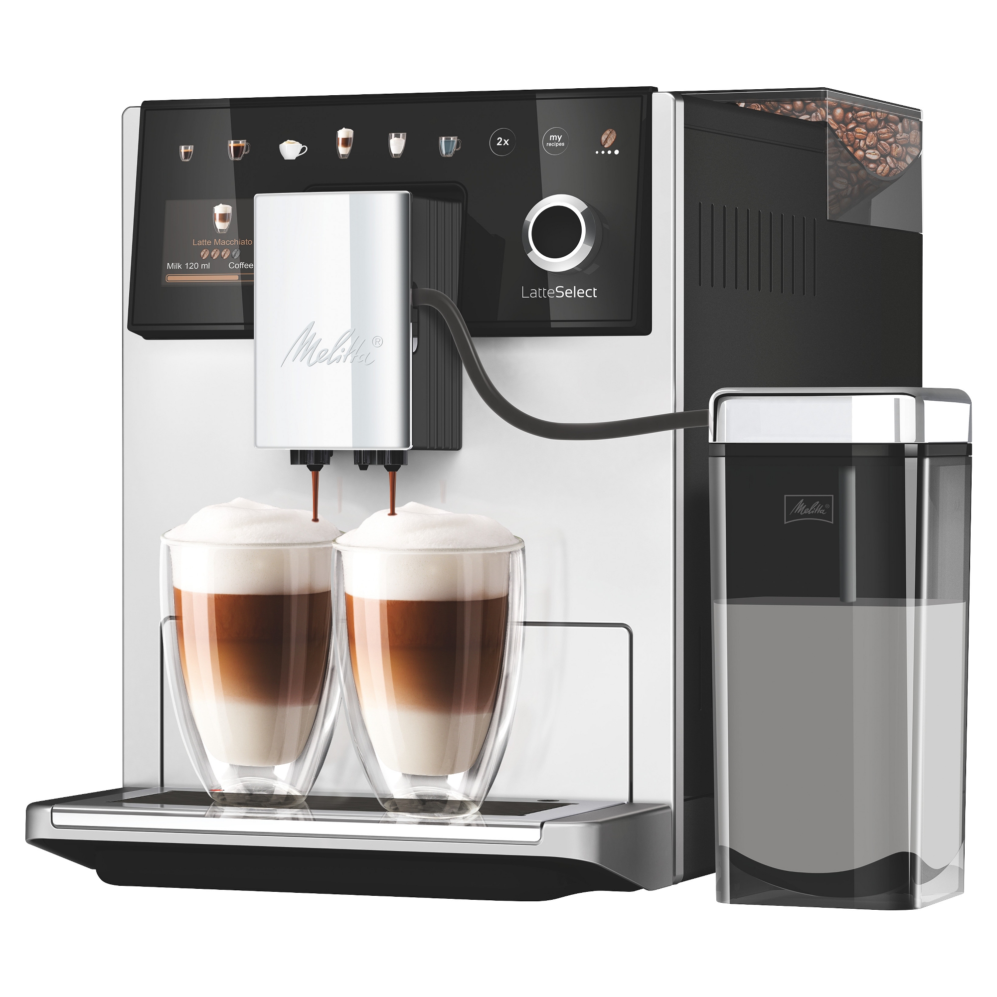 Melitta Silver Latte Select Freestanding Coffee Machine 6781937 - Silver Melitta Silver Latte Select Freestanding Coffee Machine 6781937 - Silver