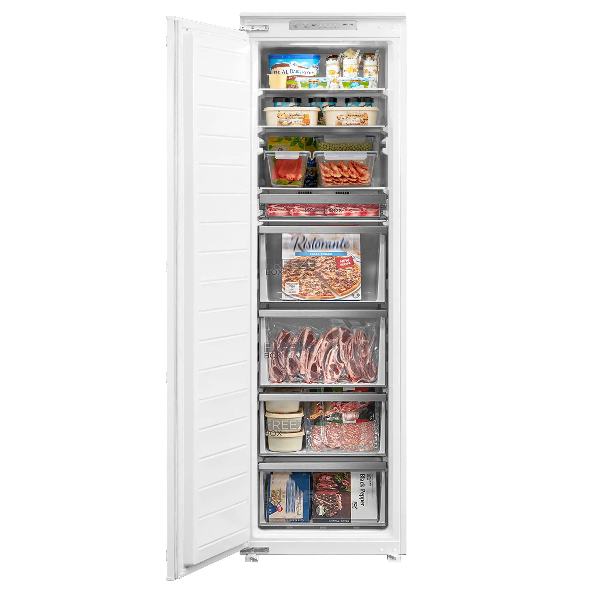 Midea 212L Total No Frost Upright In Column Freezer MDRE306FGE01D - White Midea 212L Total No Frost Upright In Column Freezer MDRE306FGE01D - White