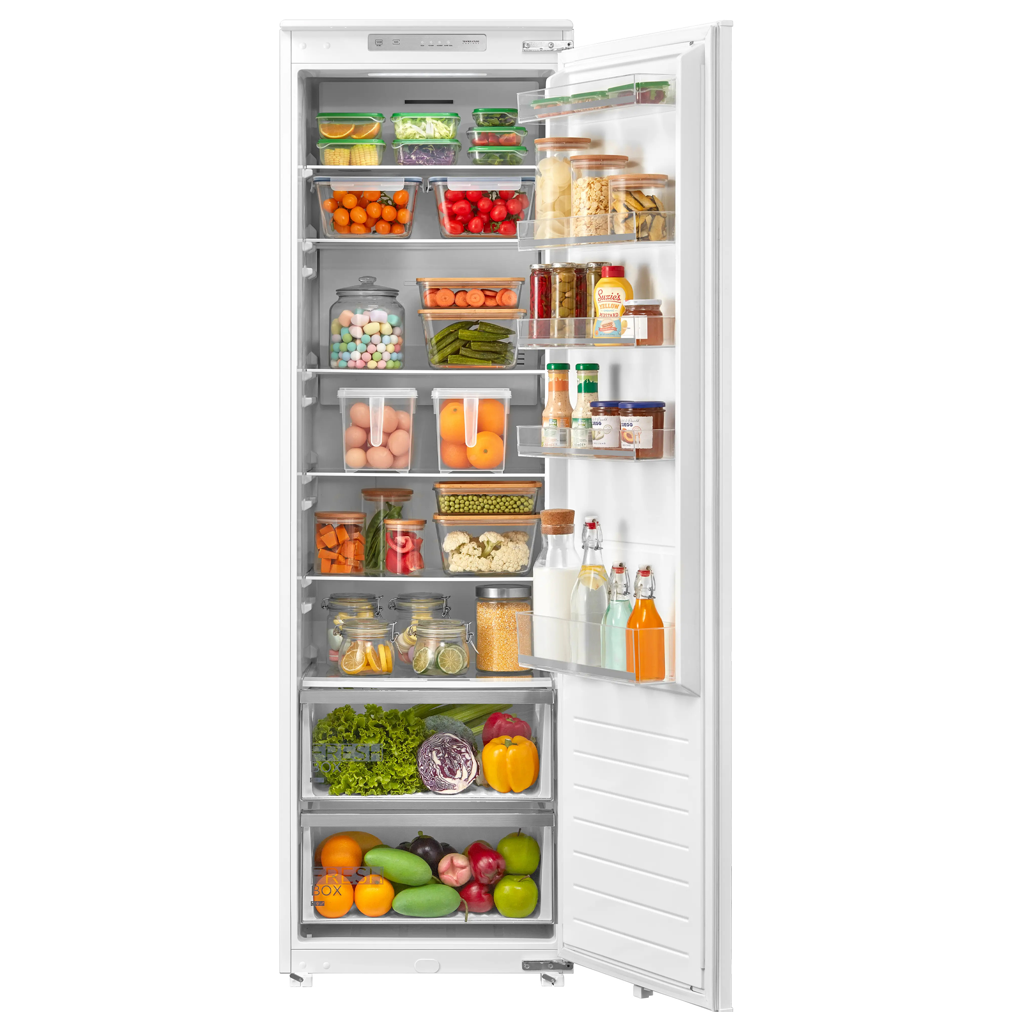 Midea 179cm Frost Free In Column Larder Fridge MDRE423FGE01D Midea 179cm Frost Free In Column Larder Fridge MDRE423FGE01D