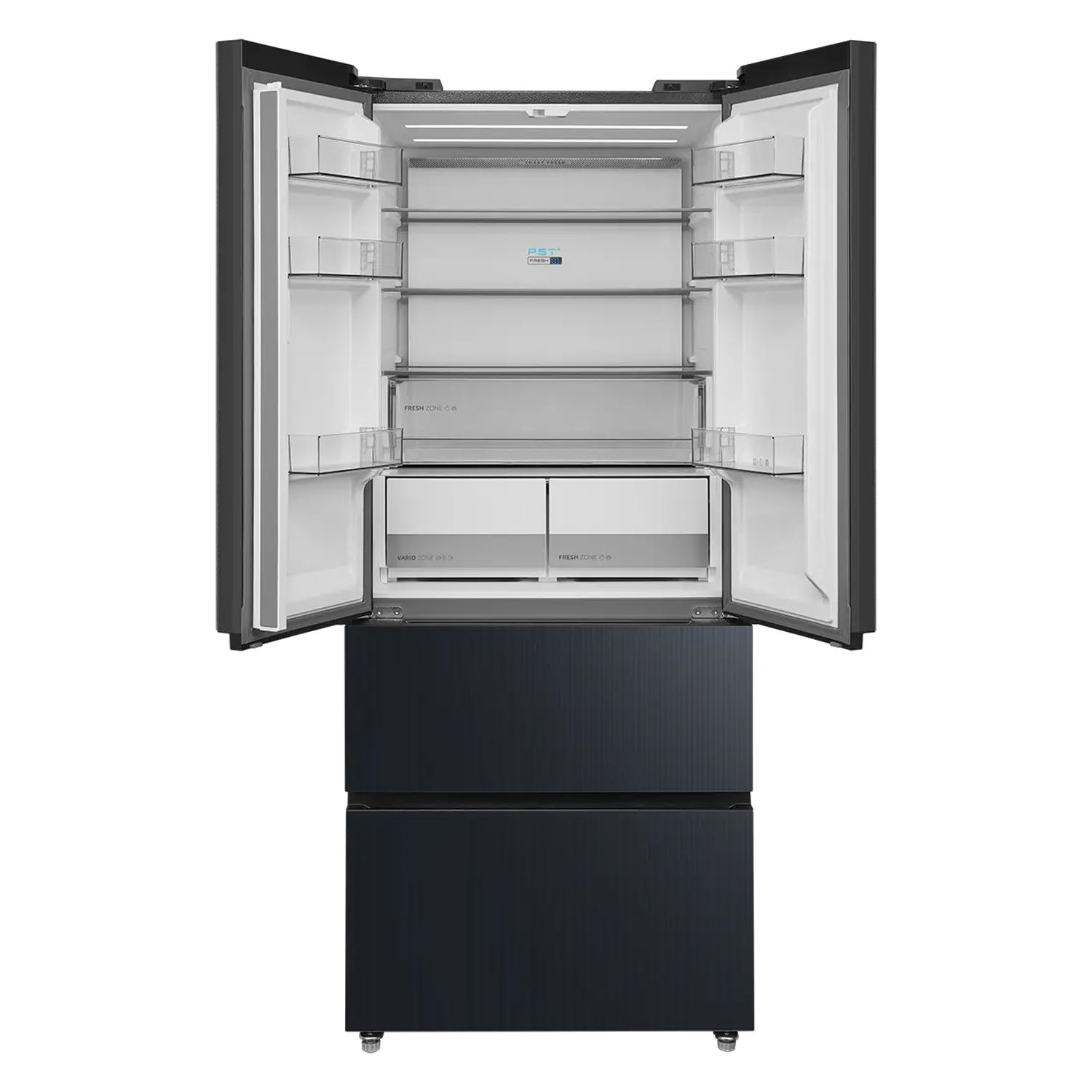 Midea 75.3cm Total No Frost Freestanding American Style Fridge Freezer MDRF600BIE70 - Sapphire Glass Midea 75.3cm Total No Frost Freestanding American Style Fridge Freezer MDRF600BIE70 - Sapphire Glass