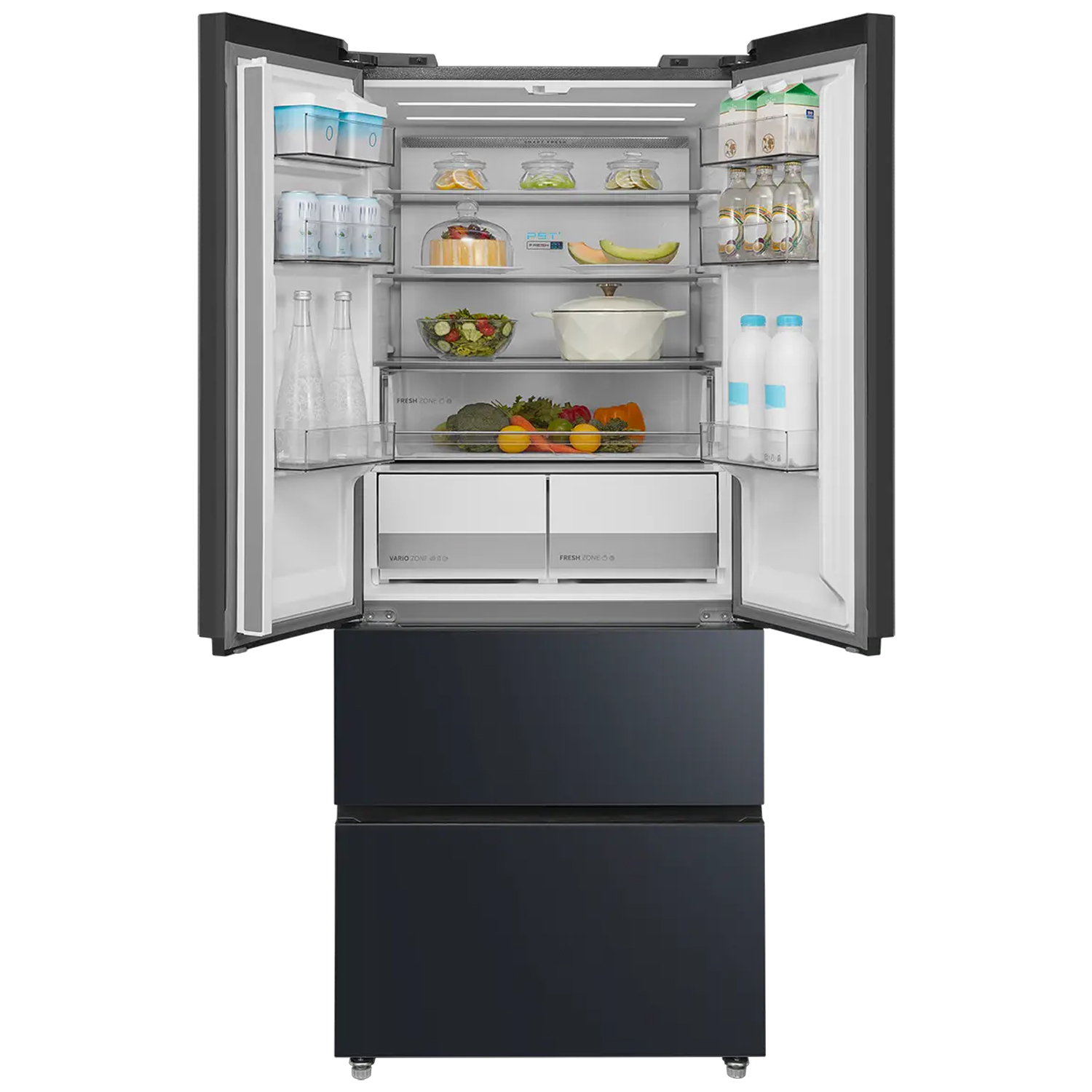 Midea 75.3cm Total No Frost Freestanding American Style Fridge Freezer MDRF600BIE70 - Sapphire Glass Midea 75.3cm Total No Frost Freestanding American Style Fridge Freezer MDRF600BIE70 - Sapphire Glass