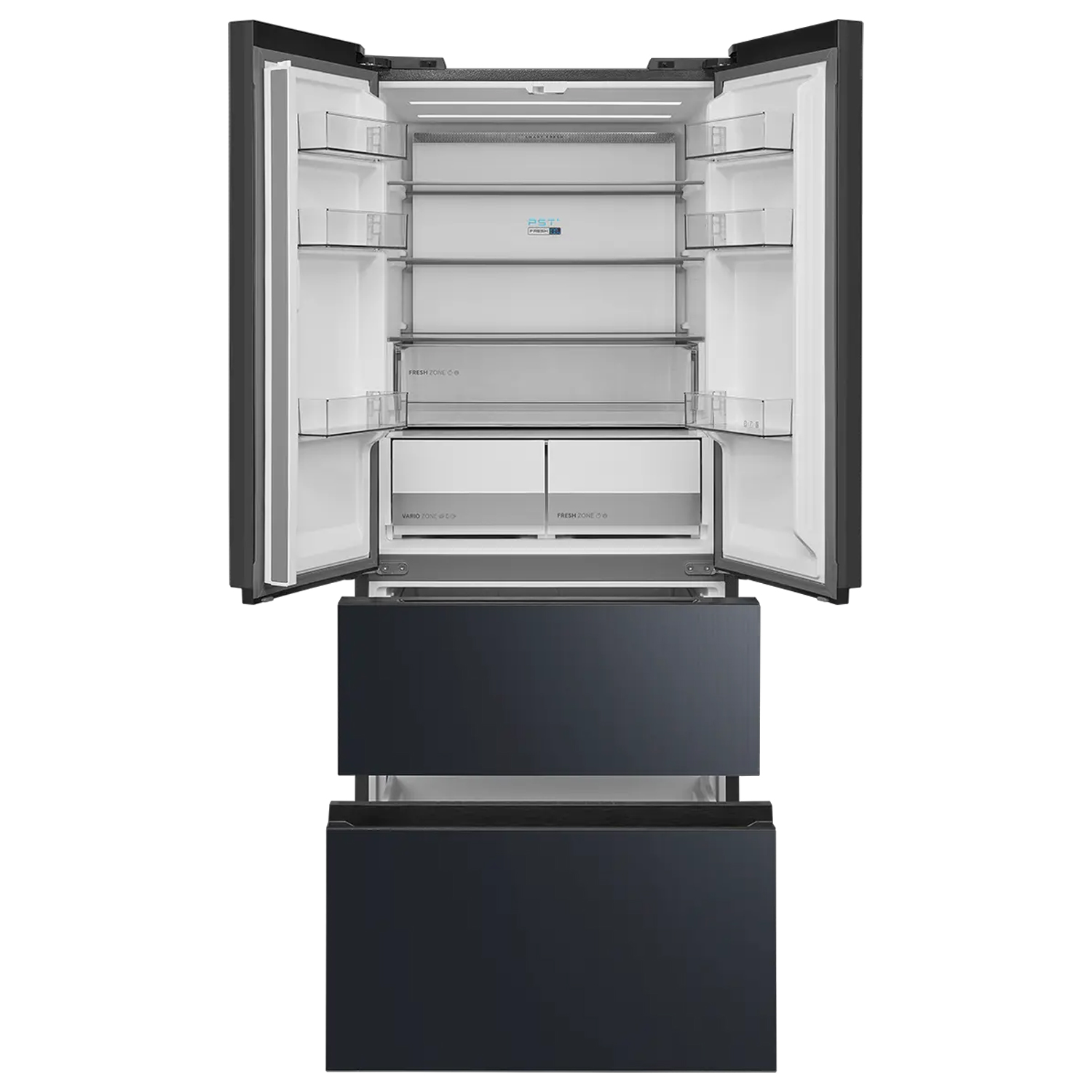 Midea 75.3cm Total No Frost Freestanding American Style Fridge Freezer MDRF600BIE70 - Sapphire Glass Midea 75.3cm Total No Frost Freestanding American Style Fridge Freezer MDRF600BIE70 - Sapphire Glass
