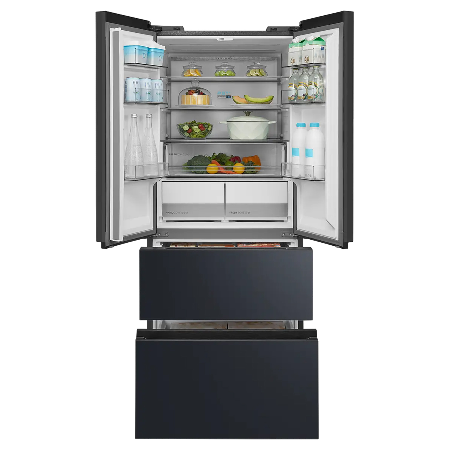 Midea 75.3cm Total No Frost Freestanding American Style Fridge Freezer MDRF600BIE70 - Sapphire Glass Midea 75.3cm Total No Frost Freestanding American Style Fridge Freezer MDRF600BIE70 - Sapphire Glass