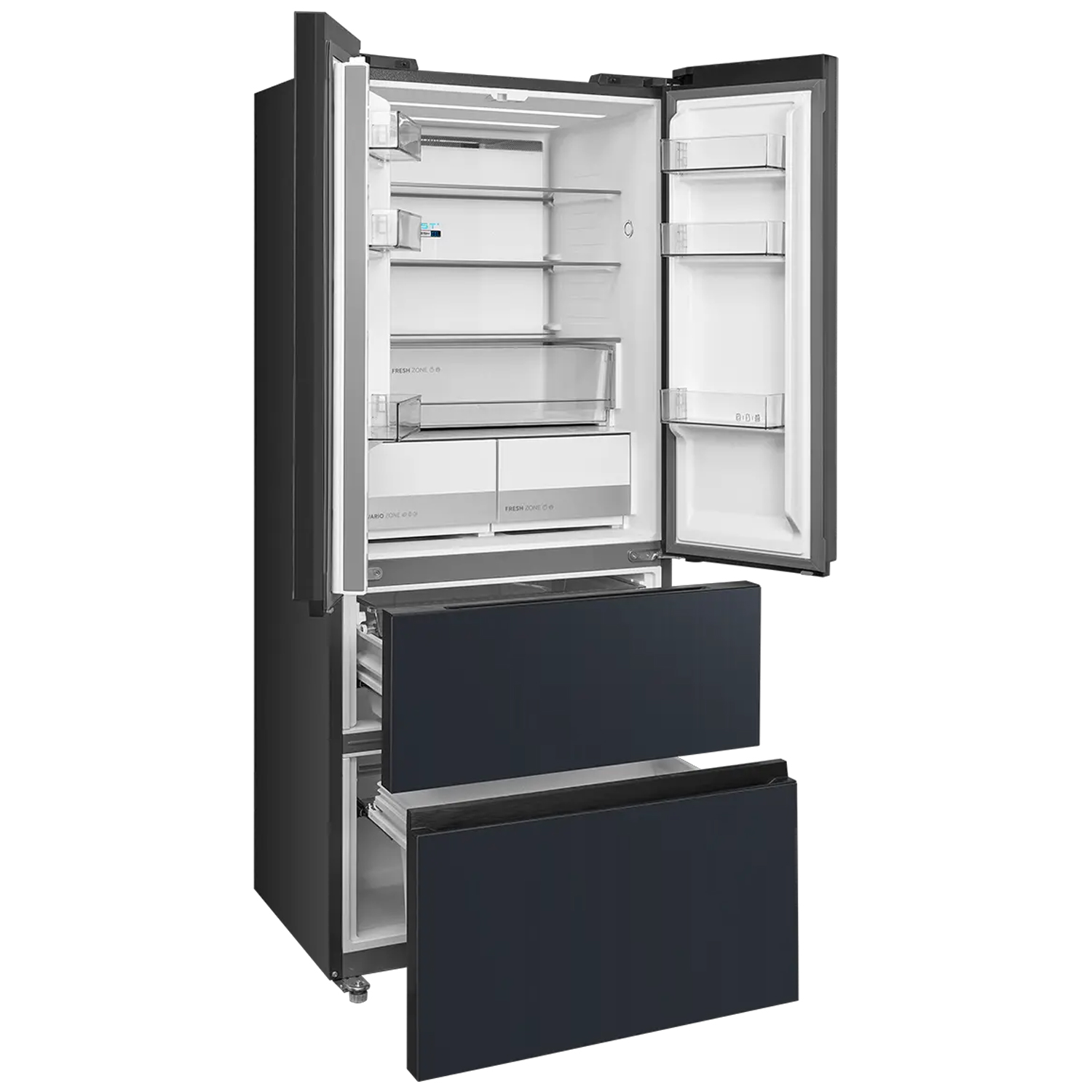 Midea 75.3cm Total No Frost Freestanding American Style Fridge Freezer MDRF600BIE70 - Sapphire Glass Midea 75.3cm Total No Frost Freestanding American Style Fridge Freezer MDRF600BIE70 - Sapphire Glass