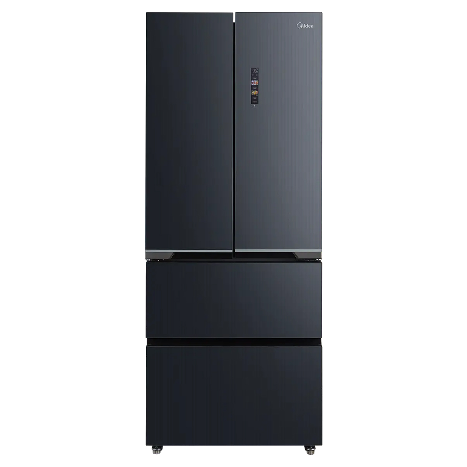 Midea 75.3cm Total No Frost Freestanding American Style Fridge Freezer MDRF600BIE70 - Sapphire Glass