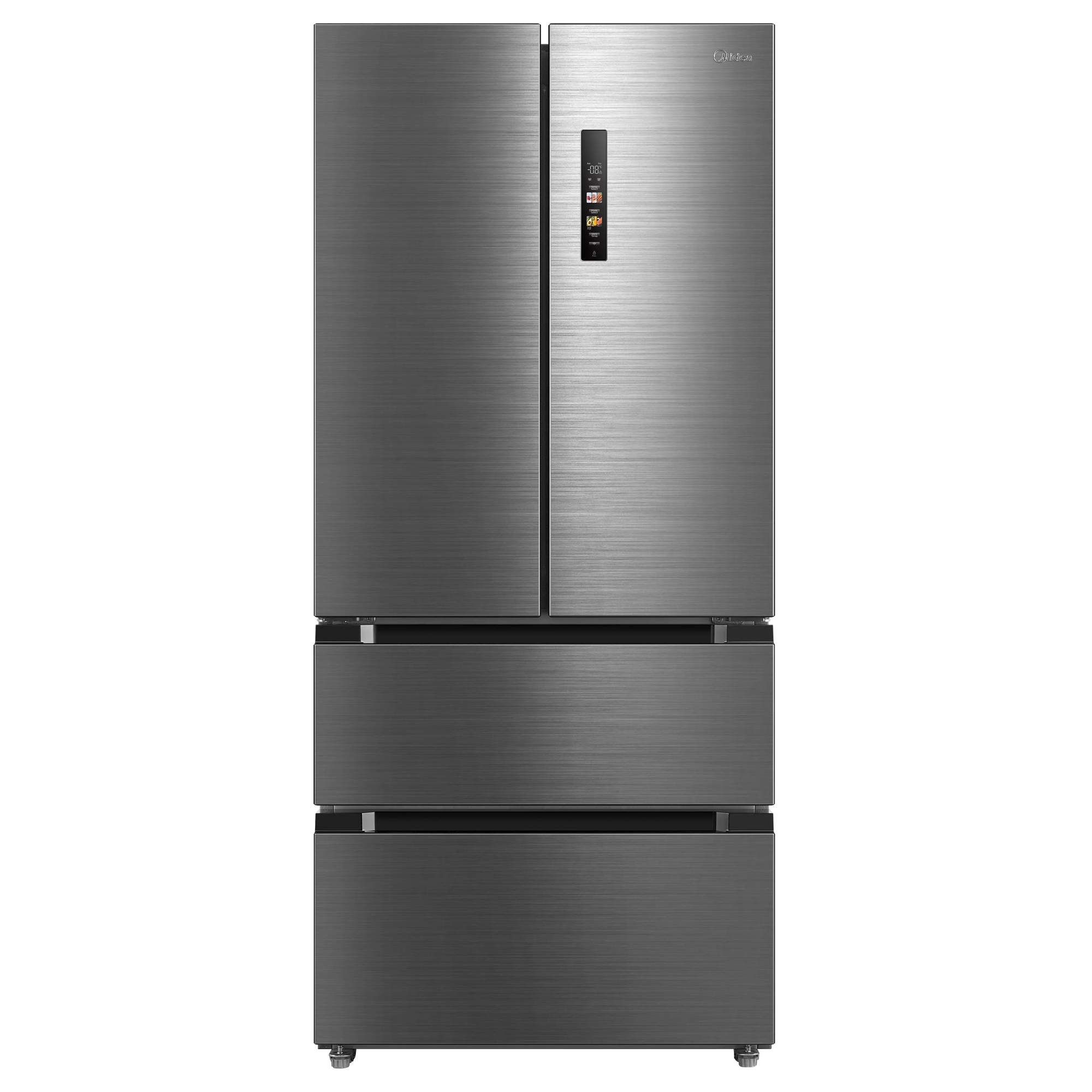 Midea 83.3cm Total No Frost Freestanding American Style Fridge Freezer MDRF692FIE46 - Stainless Steel