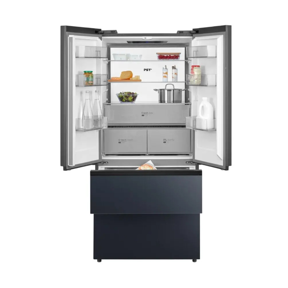 Midea 83.3cm Total No Frost American Style Four Door Fridge Freezer MDRF705BIE70 - Sapphire Glass Midea 83.3cm Total No Frost American Style Four Door Fridge Freezer MDRF705BIE70 - Sapphire Glass