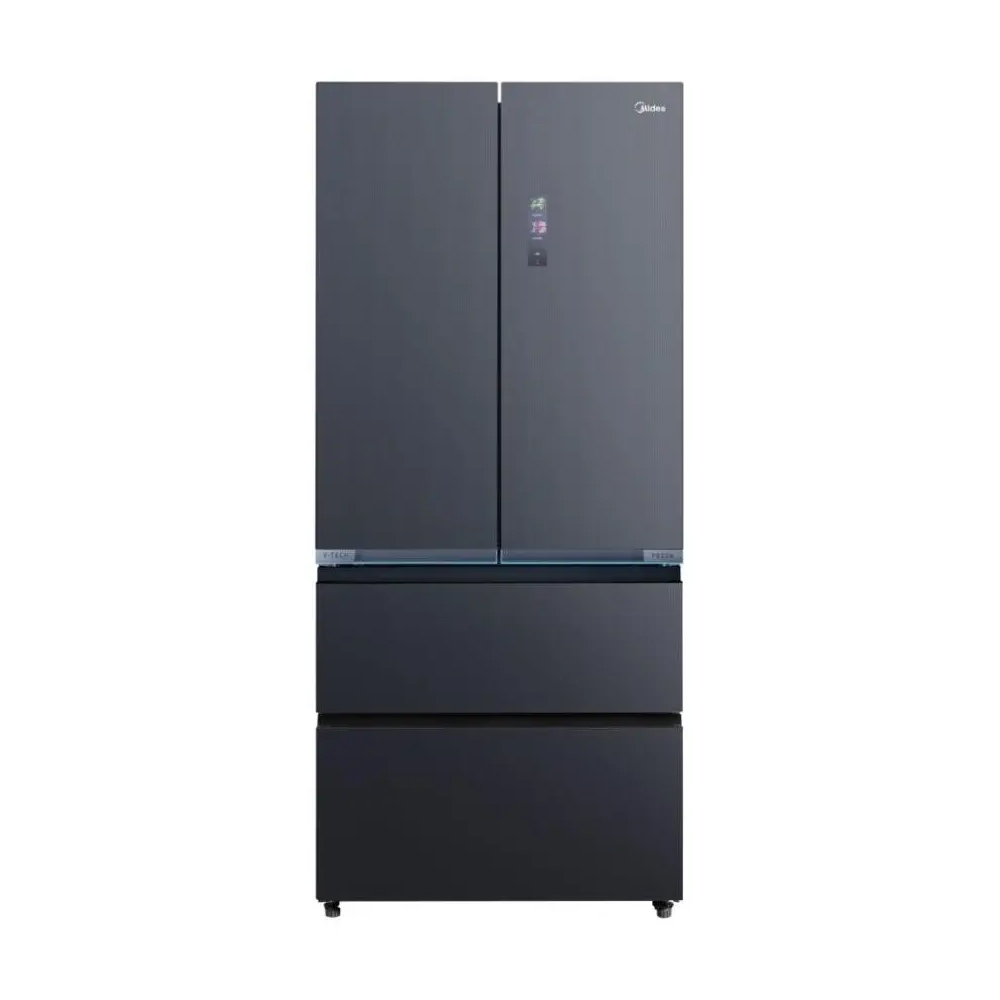 Midea 83.3cm Total No Frost American Style Four Door Fridge Freezer MDRF705BIE70 -  Sapphire Glass